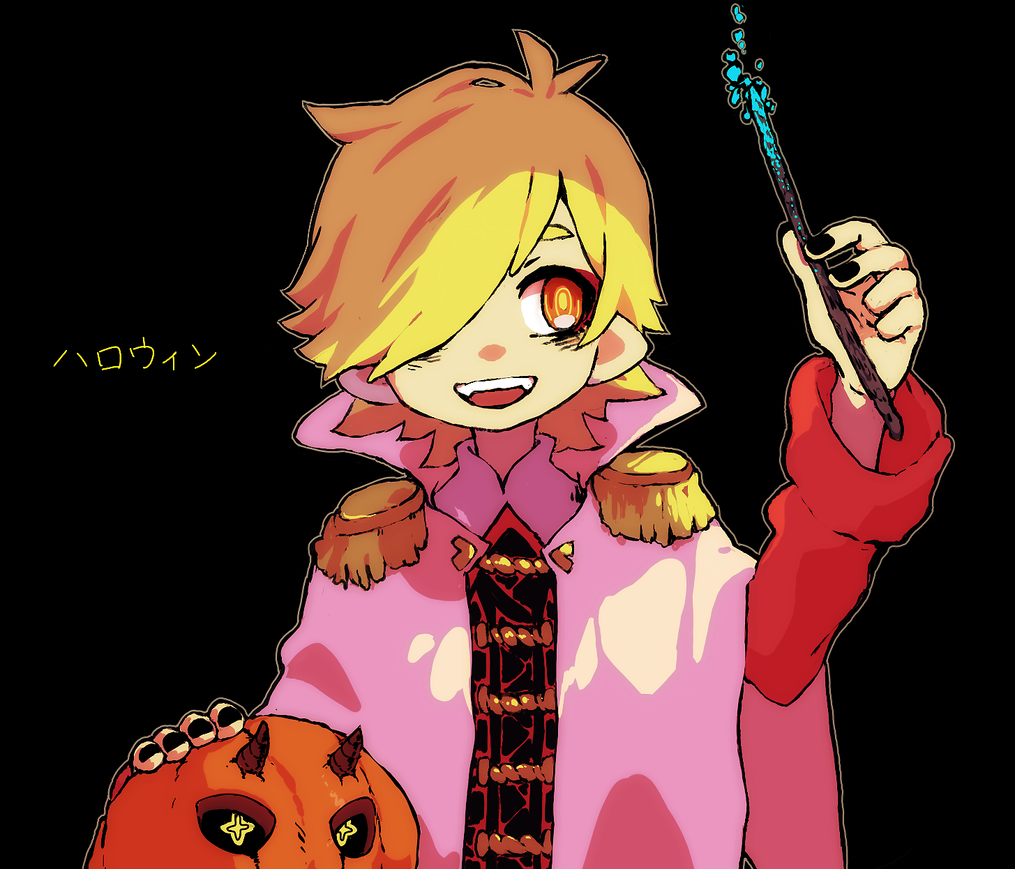 Halloween - My, Anime, SAI, Anime original, Halloween, Digital drawing, Drawing on a tablet