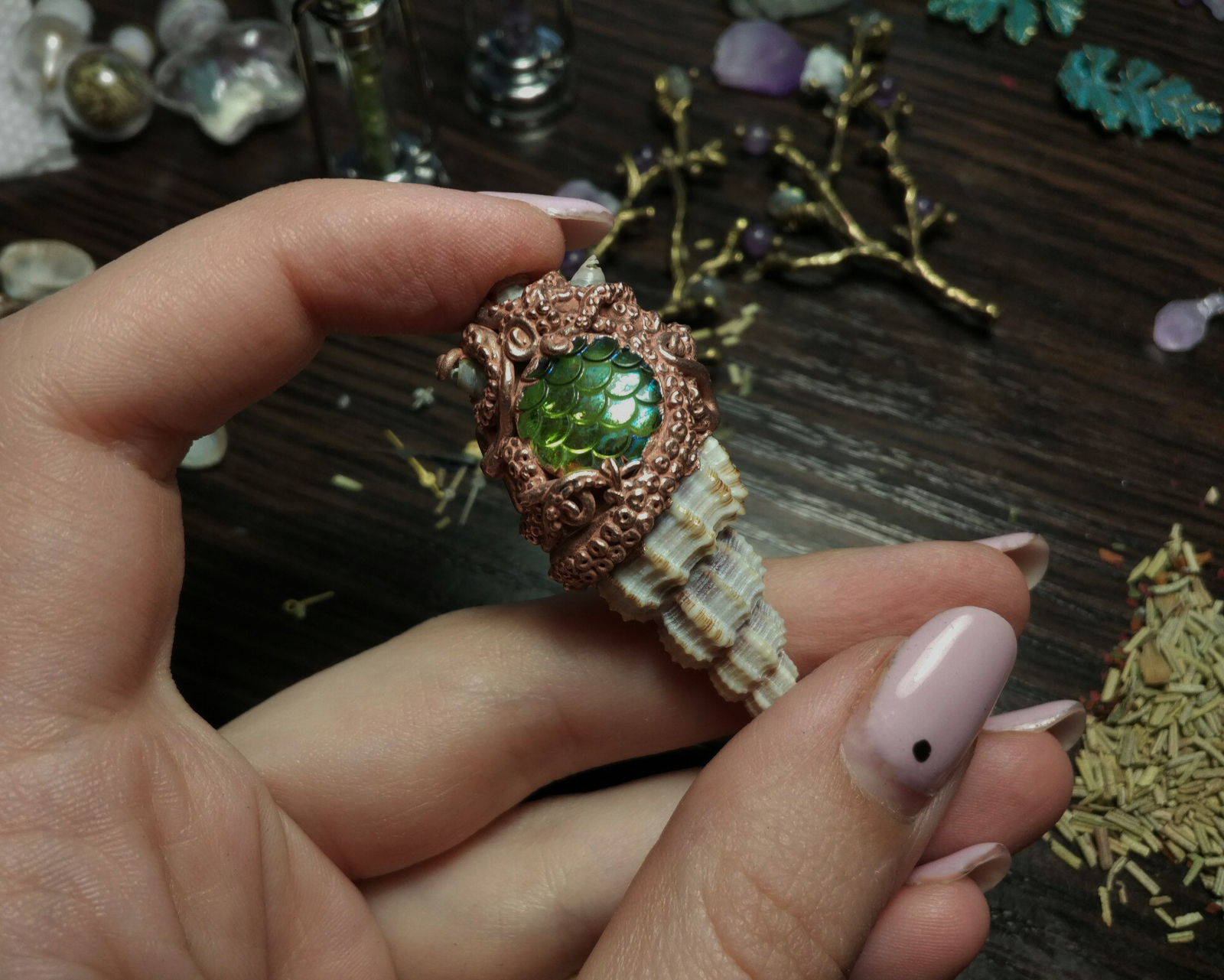 Making jewelry from polymer clay and copper - My, Needlework with process, Electroplating, Polymer clay, Decoration, Handmade, My, Copper, Longpost