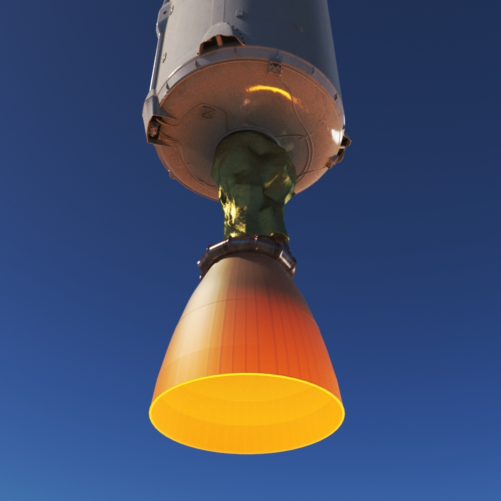 Detailed 3d model of the SpaceX Falcon 9 rocket - My, Spacex, Falcon 9, 3D graphics, 3D modeling, Models, Space, Longpost