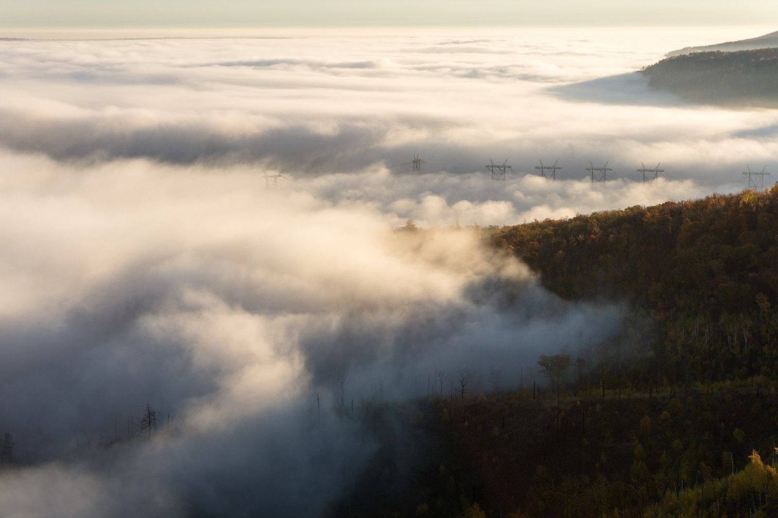 Foggy morning in the Zhiguli mountains - Zhiguli Mountains, Samara Region, The photo, Nature, Landscape, Longpost