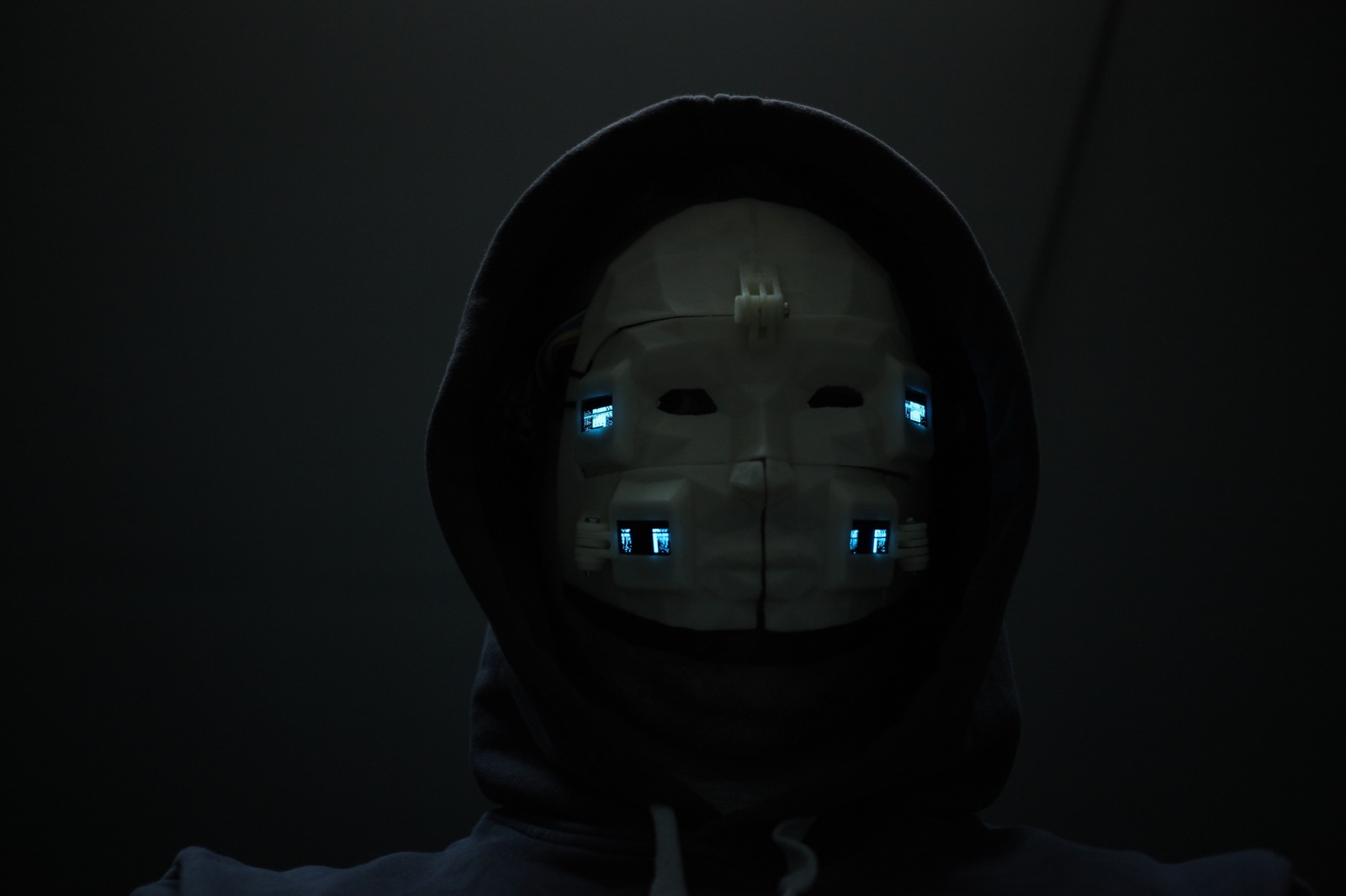 I went here for Halloween - My, Halloween, Halloween costume, Arduino, Electronics, Cosplay, Ghost in armor, Cyberpunk, Programming, Longpost