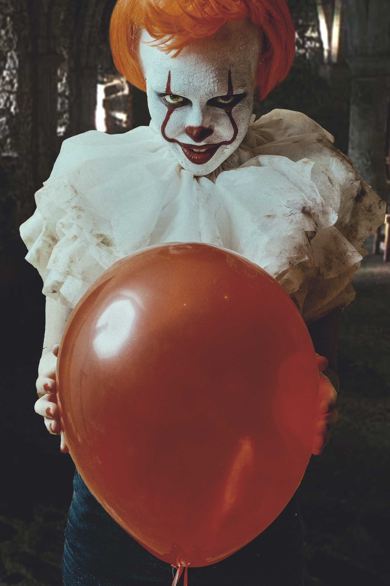 belated for halloween - My, Pennywise, Cosplay, Beautiful girl, Longpost