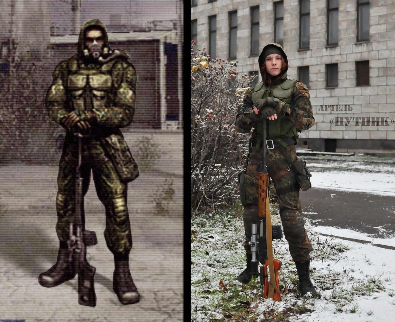 S.T.A.L.K.E.R vs реальность. Крутой косплей от девушки. - Косплей, Девушки, Сталкер, Женщина, Страйкбол, Сталкерша, Длиннопост, Женщины