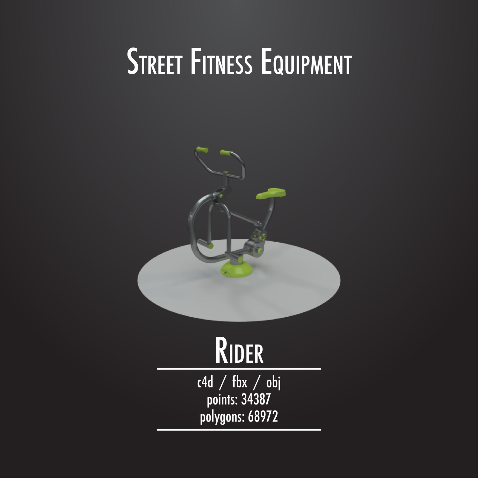 Street Fitness Equipment #01 - 50 3d models pack - Моё, Outdoor, Фитнес, Спорт, Equipment, Bench, Улица, Хобби, Длиннопост