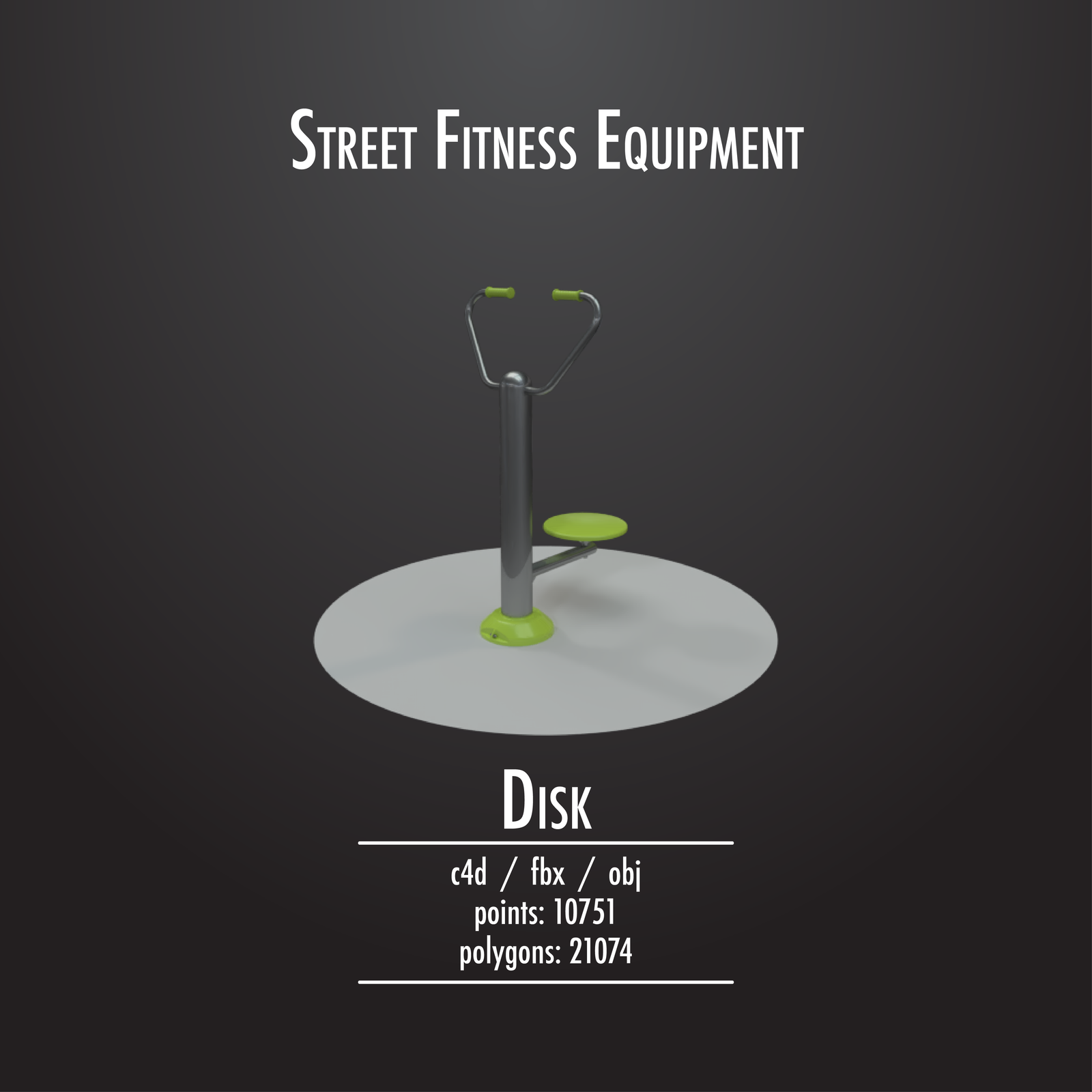 Street Fitness Equipment #01 - 50 3d models pack - Моё, Outdoor, Фитнес, Спорт, Equipment, Bench, Улица, Хобби, Длиннопост