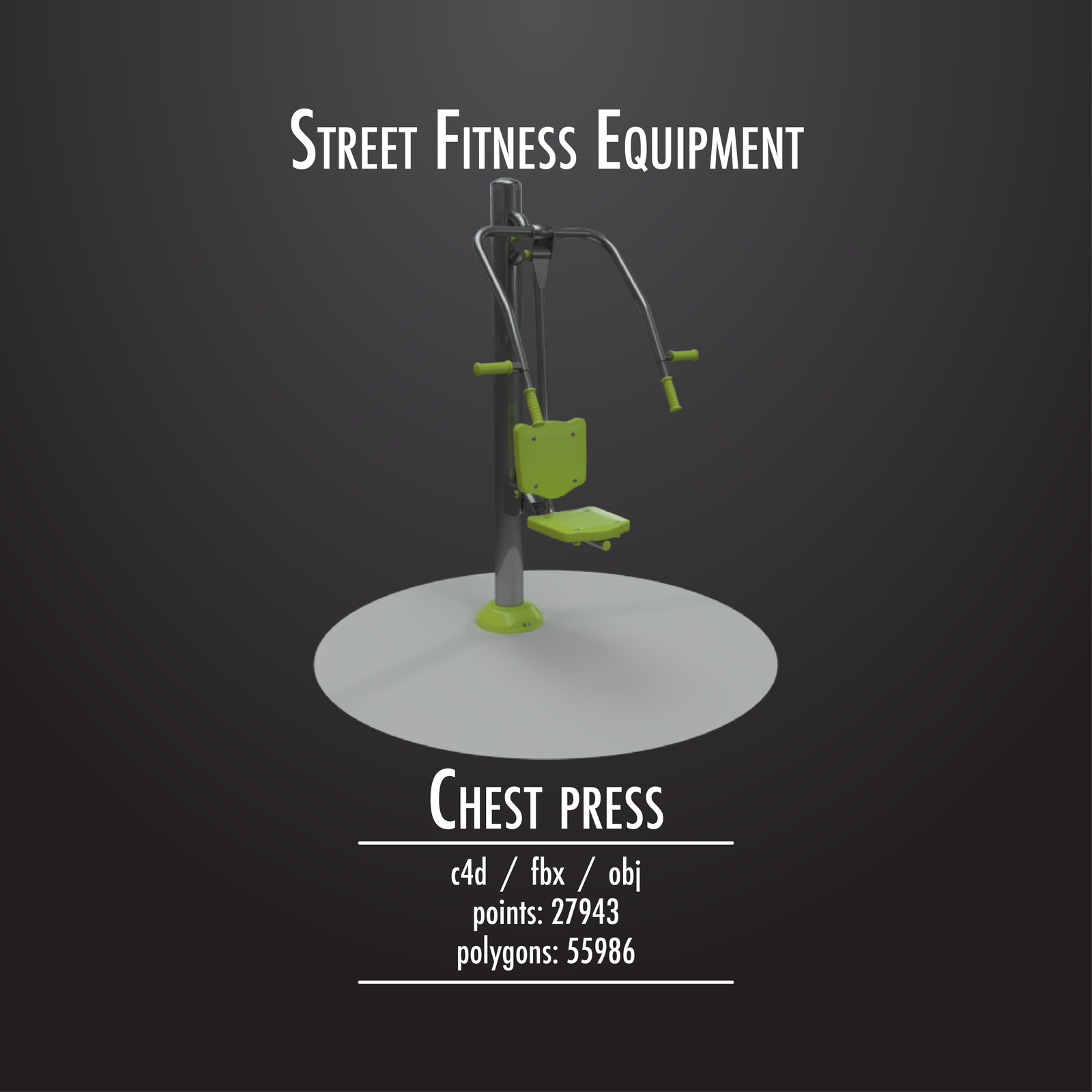 Street Fitness Equipment #01 - 50 3d models pack - Моё, Outdoor, Фитнес, Спорт, Equipment, Bench, Улица, Хобби, Длиннопост