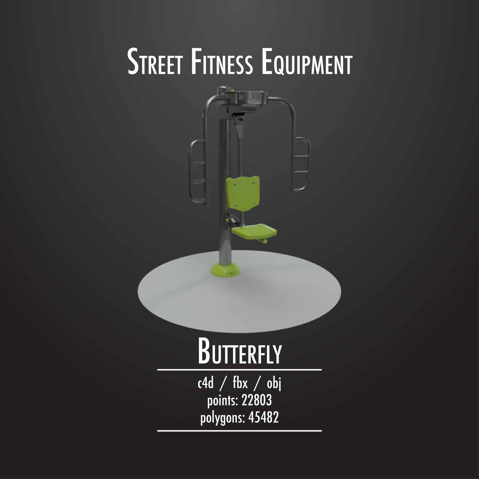 Street Fitness Equipment #01 - 50 3d models pack - Моё, Outdoor, Фитнес, Спорт, Equipment, Bench, Улица, Хобби, Длиннопост