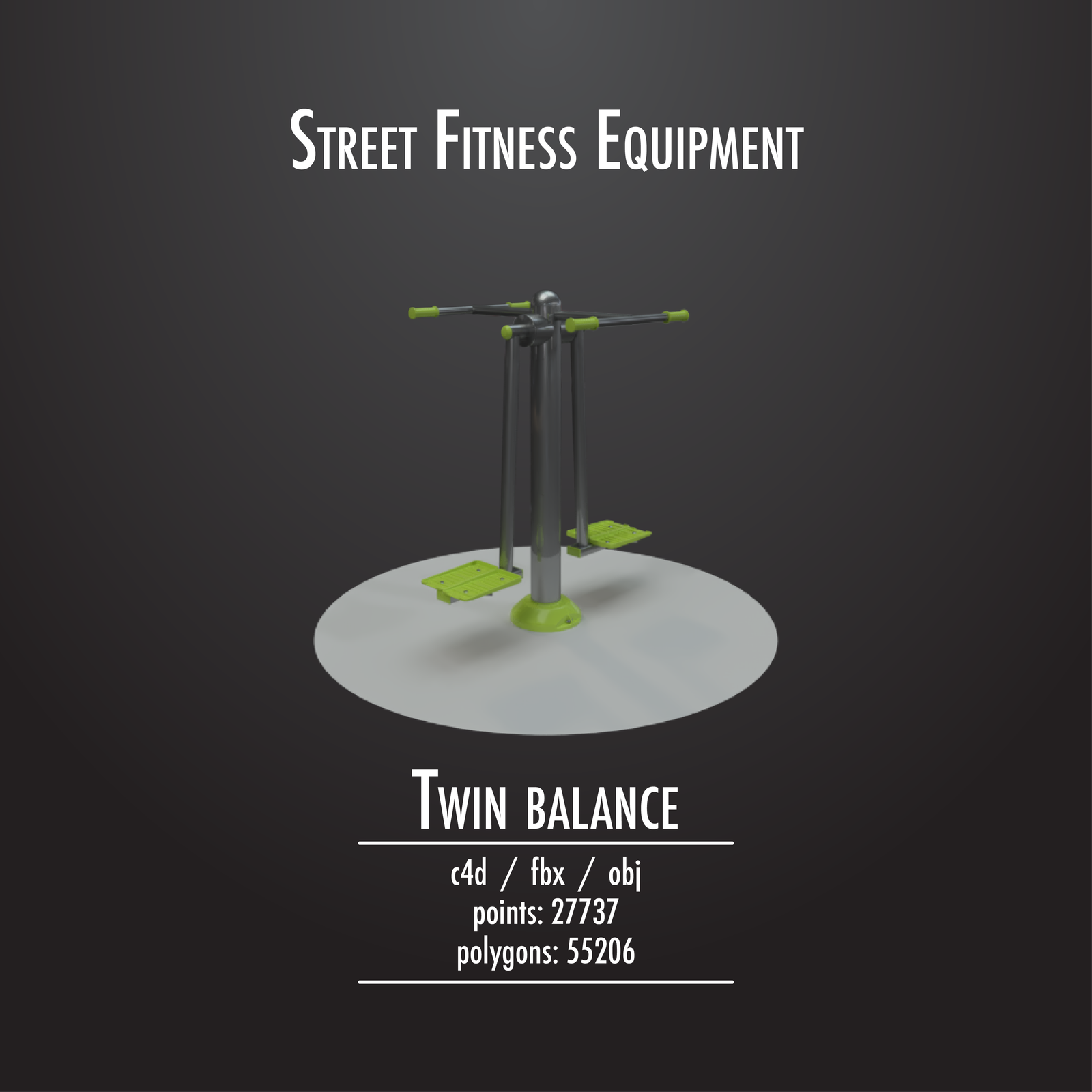 Street Fitness Equipment #01 - 50 3d models pack - Моё, Outdoor, Фитнес, Спорт, Equipment, Bench, Улица, Хобби, Длиннопост