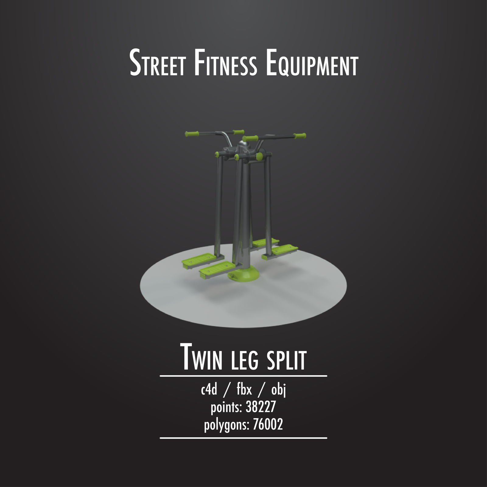 Street Fitness Equipment #01 - 50 3d models pack - Моё, Outdoor, Фитнес, Спорт, Equipment, Bench, Улица, Хобби, Длиннопост