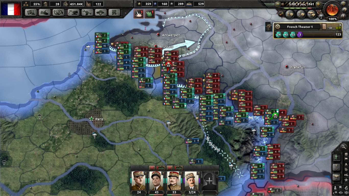 My adventures in VE Day 4, or how I survived for France - My, My, Hearts of Iron IV, Longpost