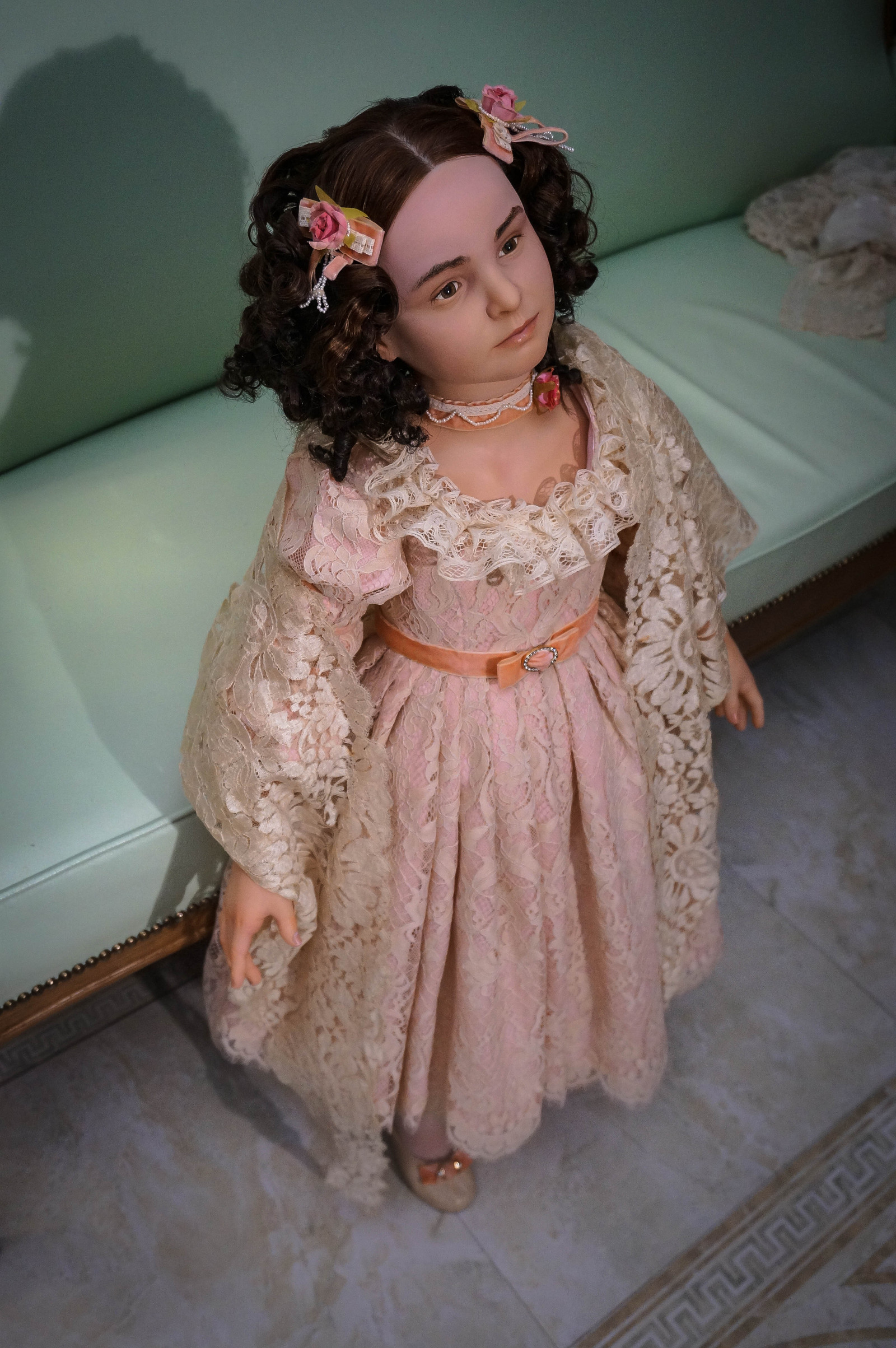 My new work Mari + a piece of the painting process - My, Doll, Interior doll, Handmade dolls, , Artdoll, Portrait doll, Longpost, Video