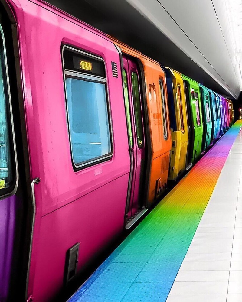 New York artist makes the world a rainbow - The photo, Paints, Rainbow, Photographer, Longpost