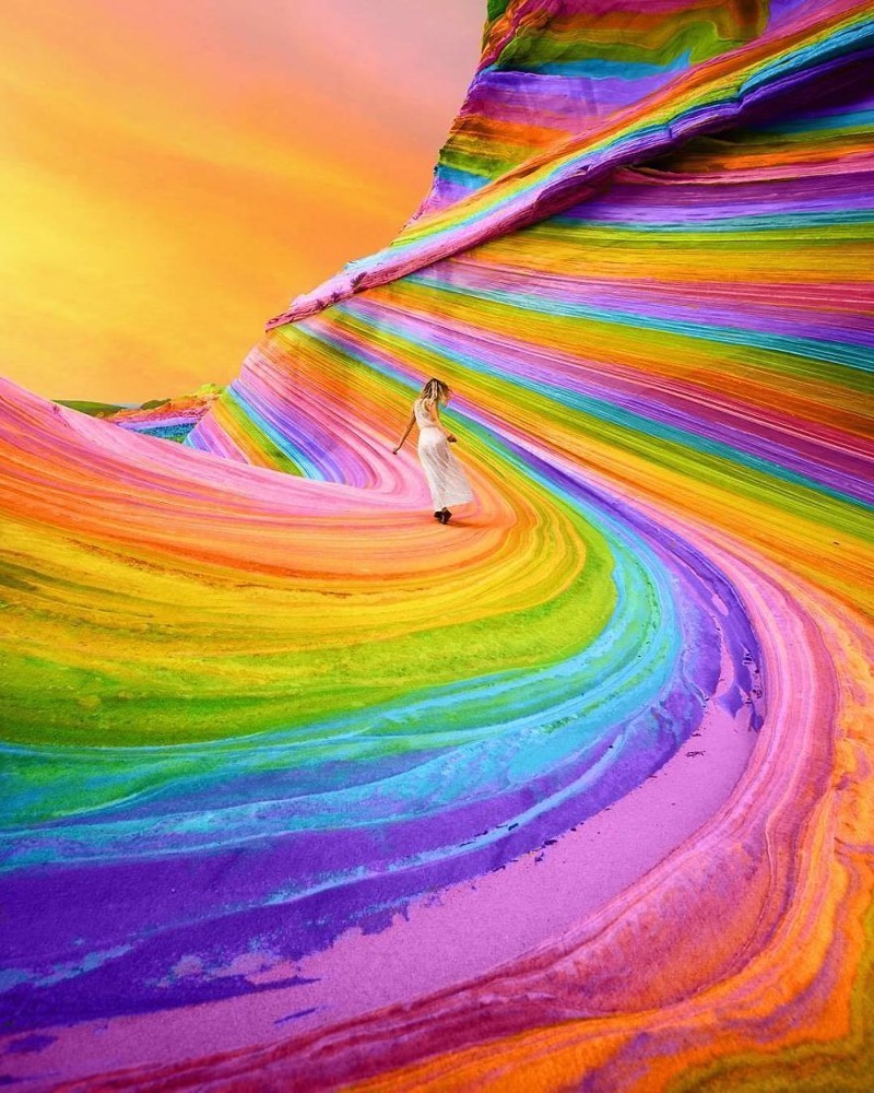 New York artist makes the world a rainbow - The photo, Paints, Rainbow, Photographer, Longpost