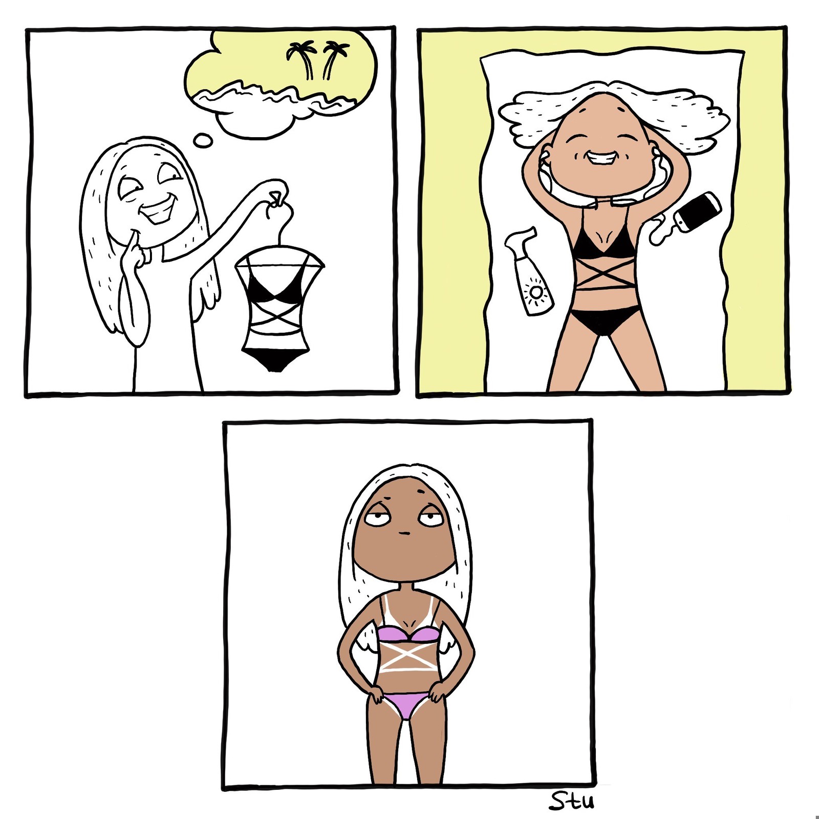 Vacation - My, Comics, Vacation, Fashion, Swimsuit, Sea, Beach