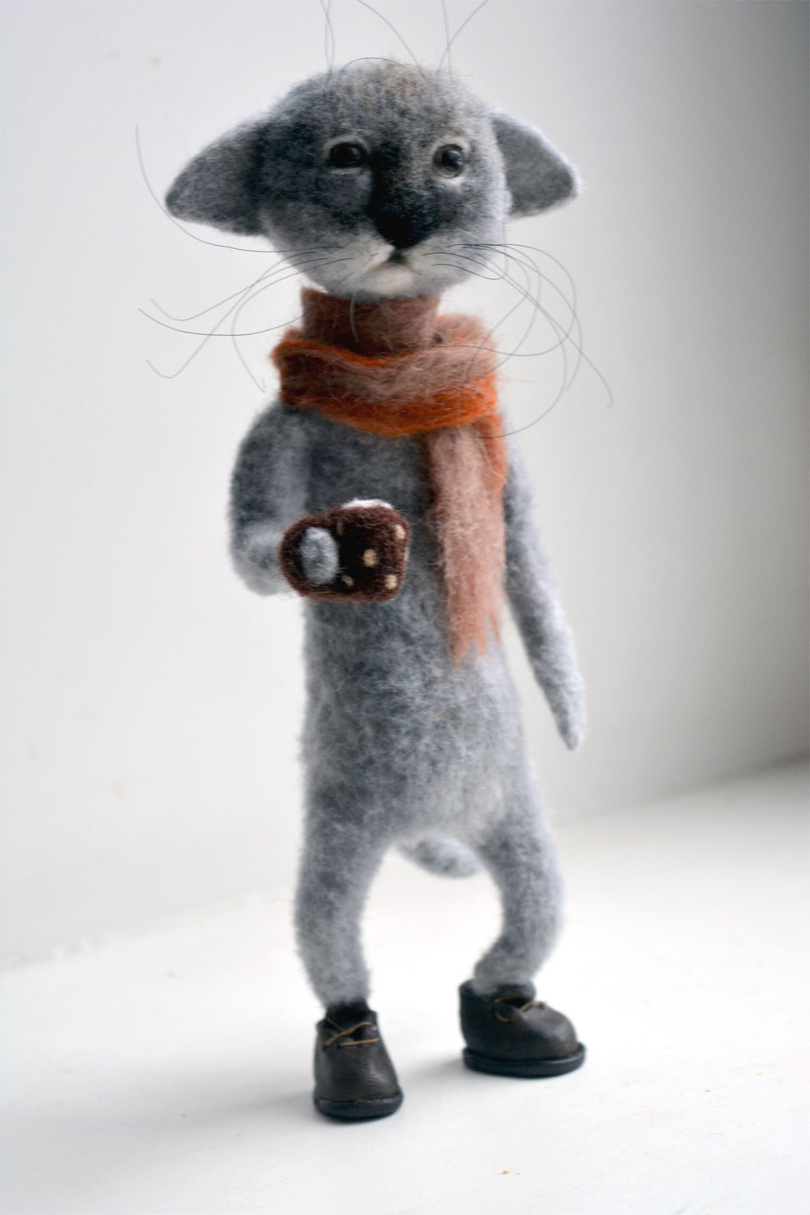 Wool cat - My, Wallow, Dry felting, cat, Wool, Needlework without process, Longpost