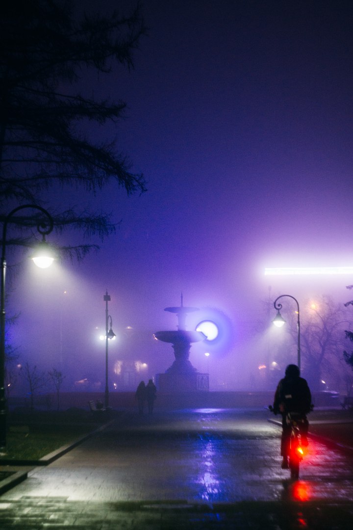 Omsk plunged into the fog and became even more epic! - Omsk, Fog, Silent Hill, , welcome, Longpost