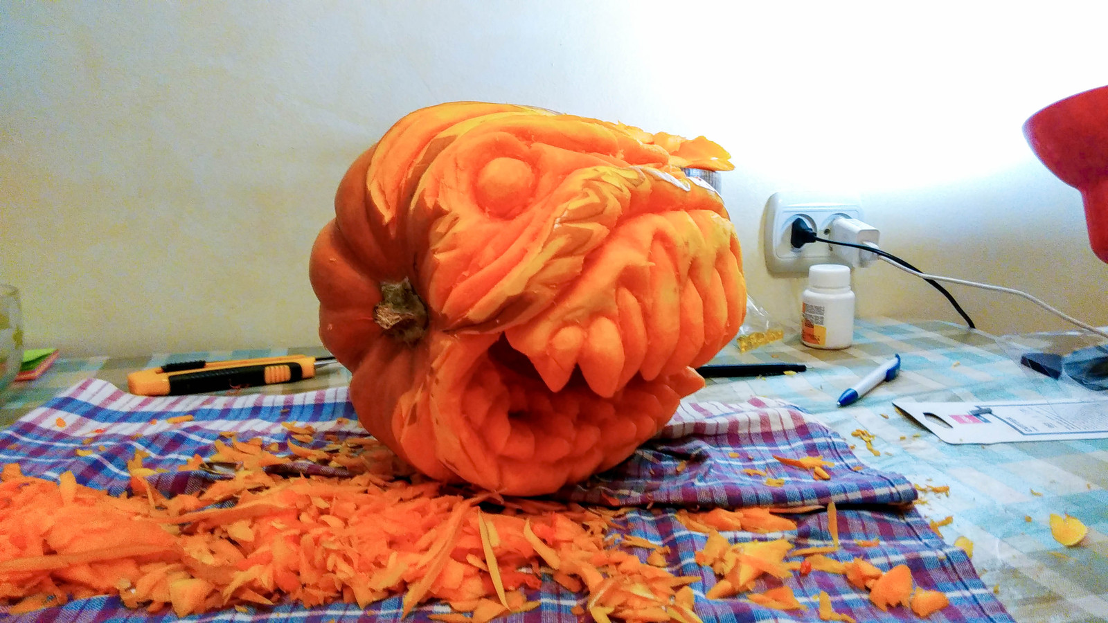 How I cut a pumpkin for Halloween. Long Post - My, Halloween pumpkin, Halloween, Longpost