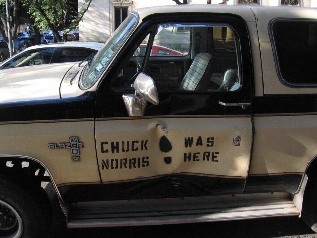 Here was Chuck Norris - Disguise, Dent