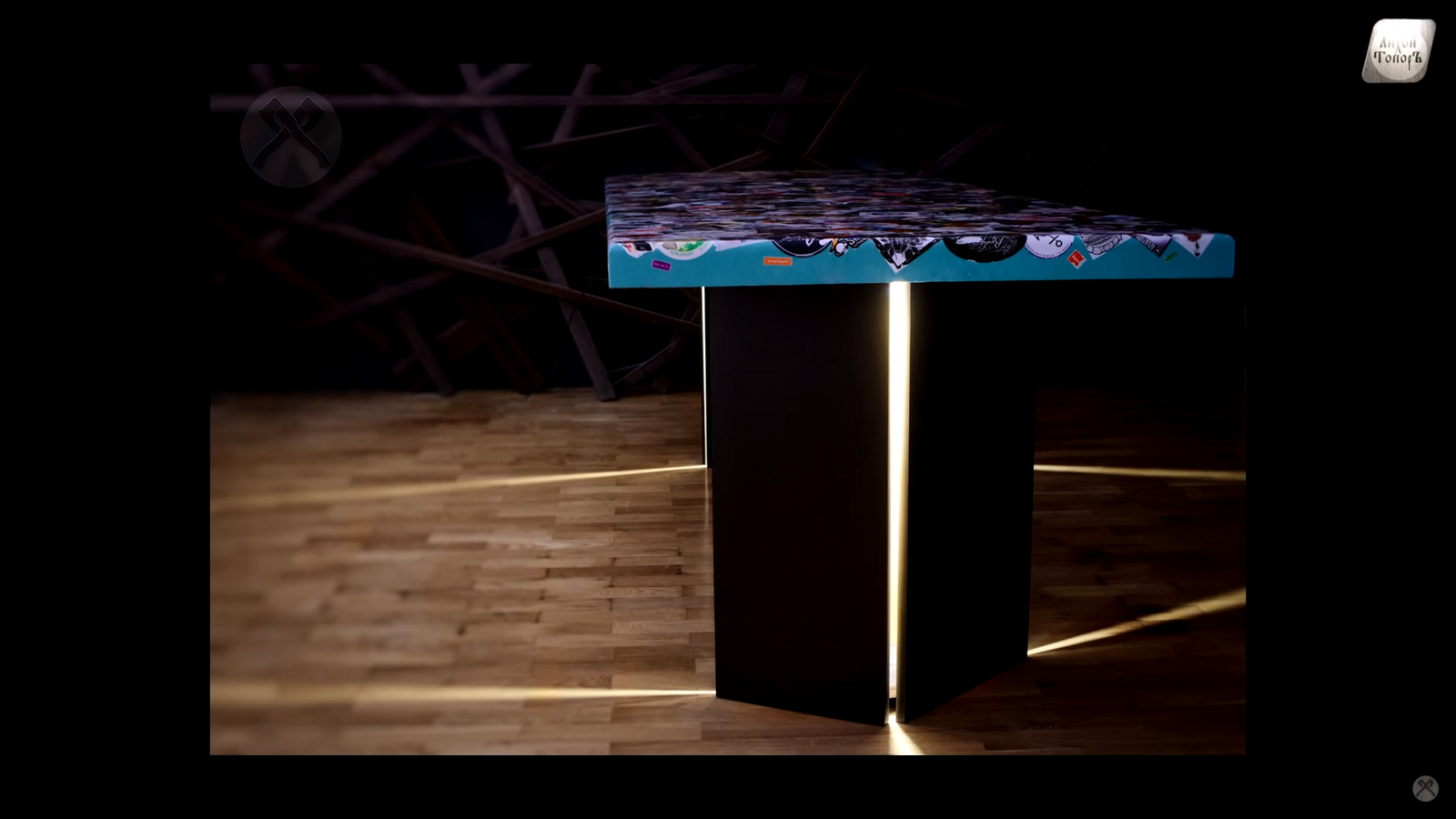 Table with epoxy resin - My, Axe, , Do it yourself, Handmade, Epoxy resin, , Resin, With your own hands, Video, Longpost