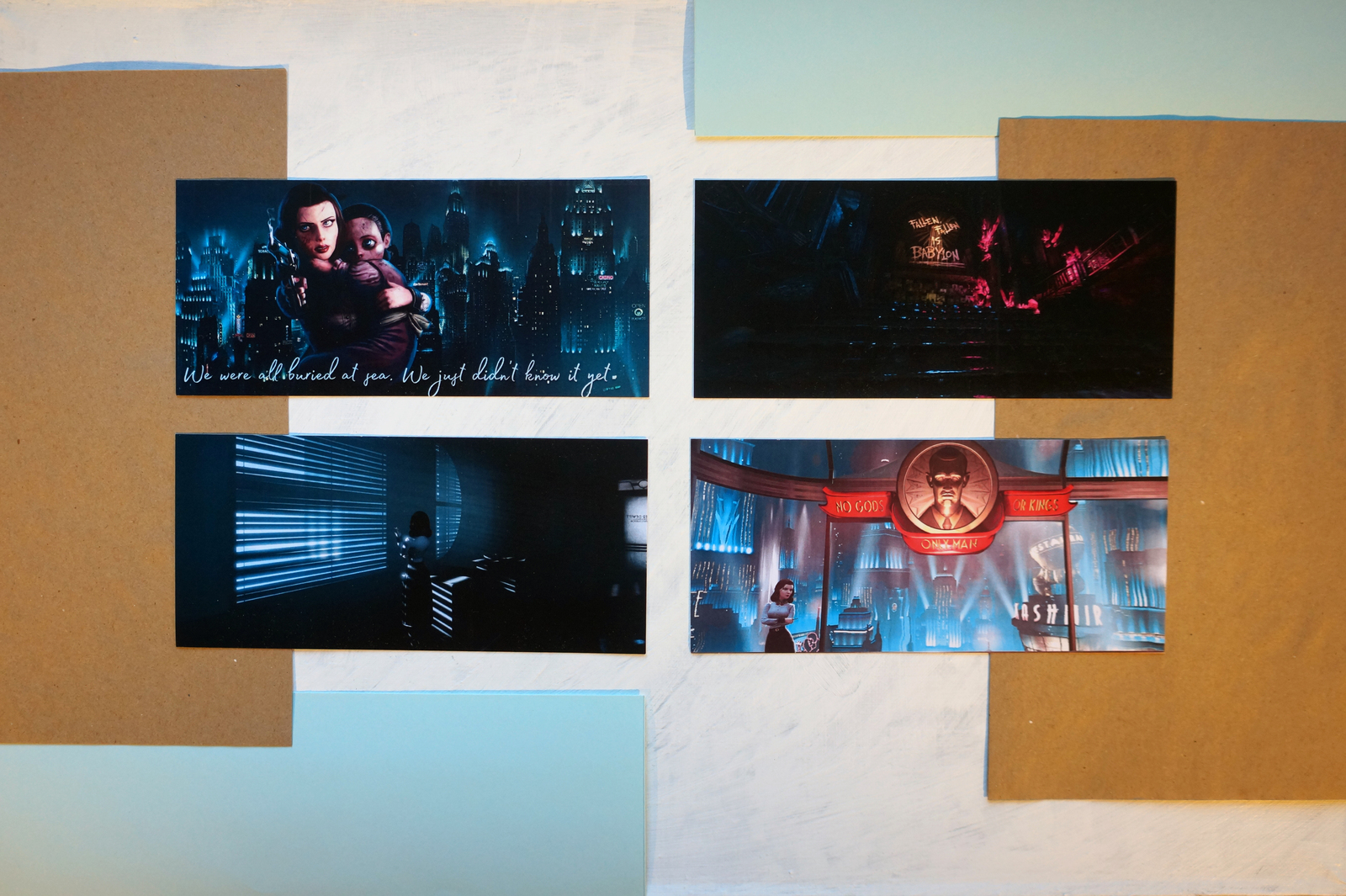 Postcards Bioshock - My, BioShock, Bioshock Infinite, Postcard, Game art, Longpost