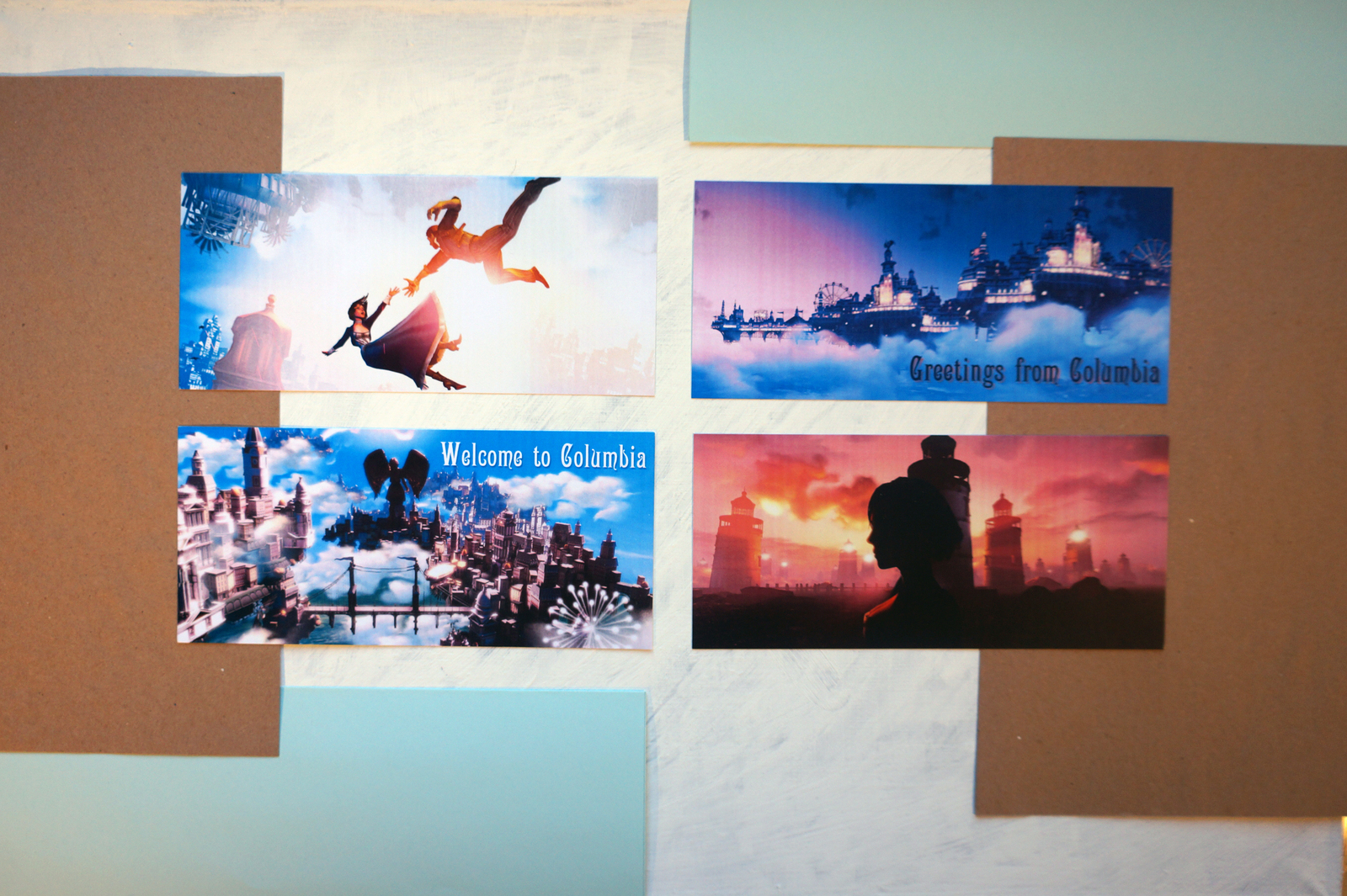 Postcards Bioshock - My, BioShock, Bioshock Infinite, Postcard, Game art, Longpost