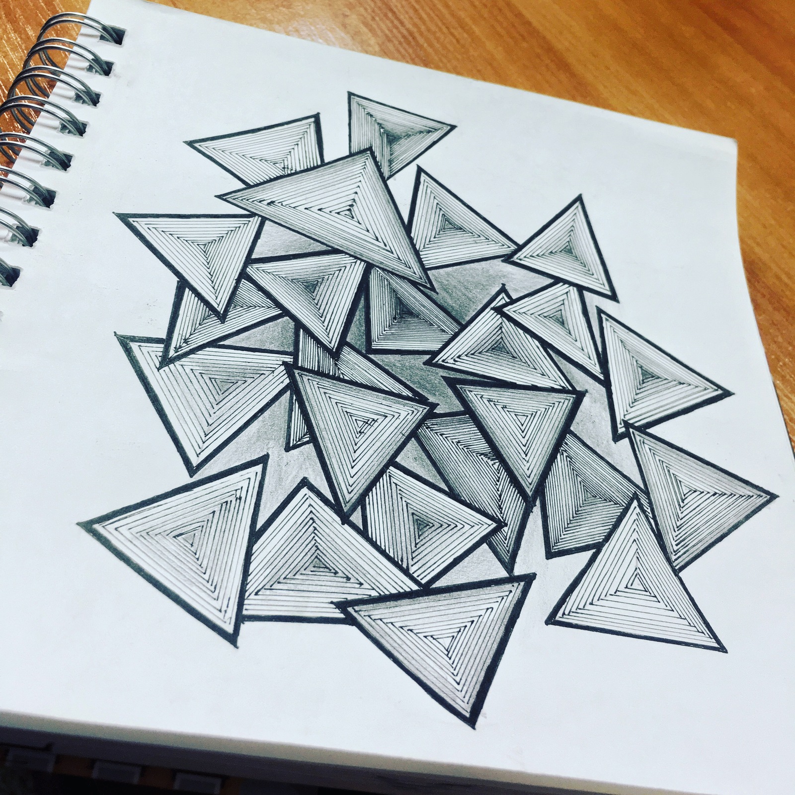 pyramids and pits. - My, Drawing, Abstraction