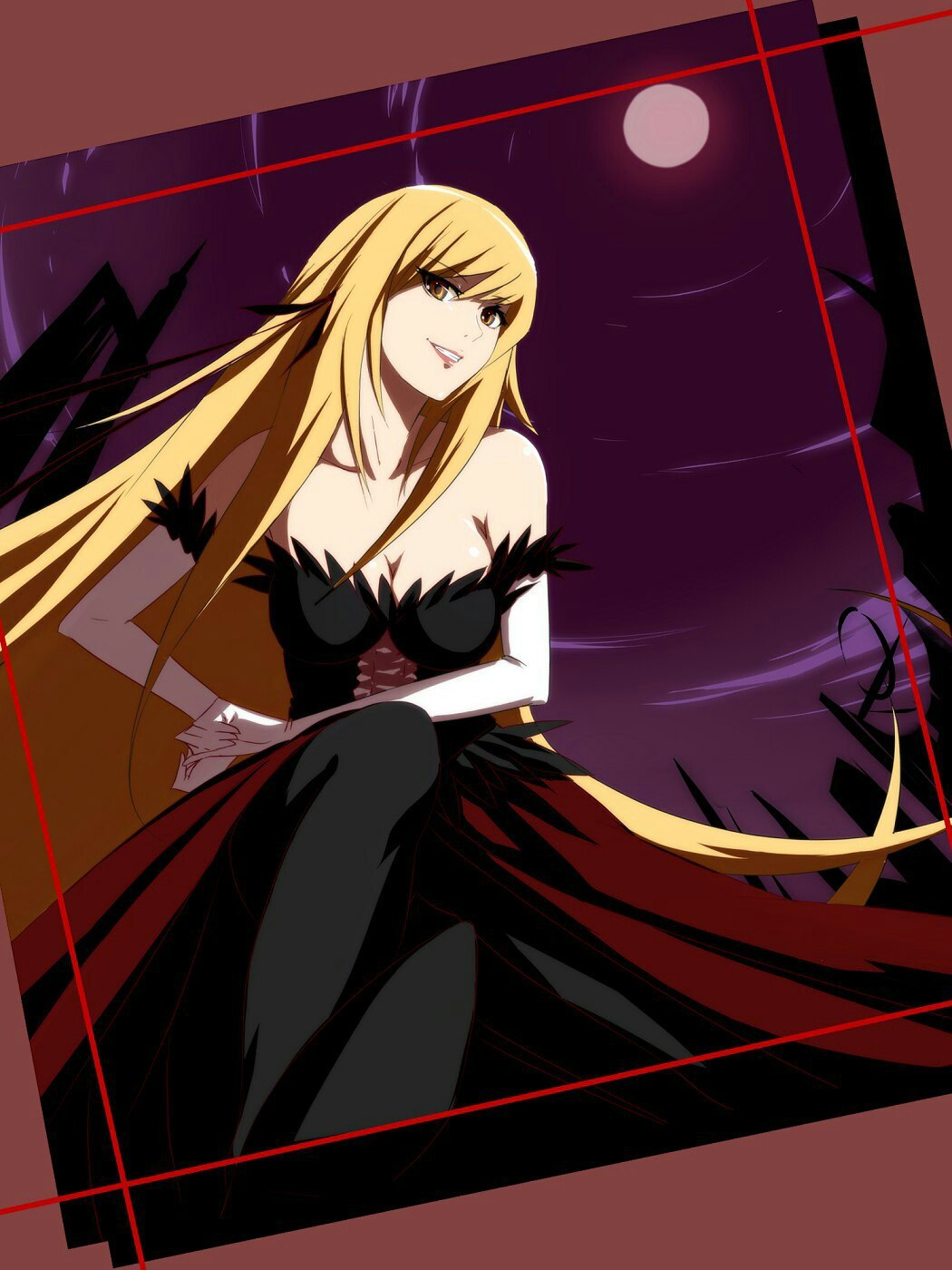 Anime arts - Anime art, Anime, Monogatari series, Nisemonogatari, Longpost, , Shinobu oshino