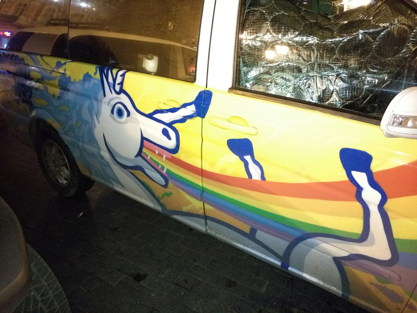 Some rainbow unicorns for your feed - My, Odessa humor, Car, Unicorn, Rainbow, Longpost