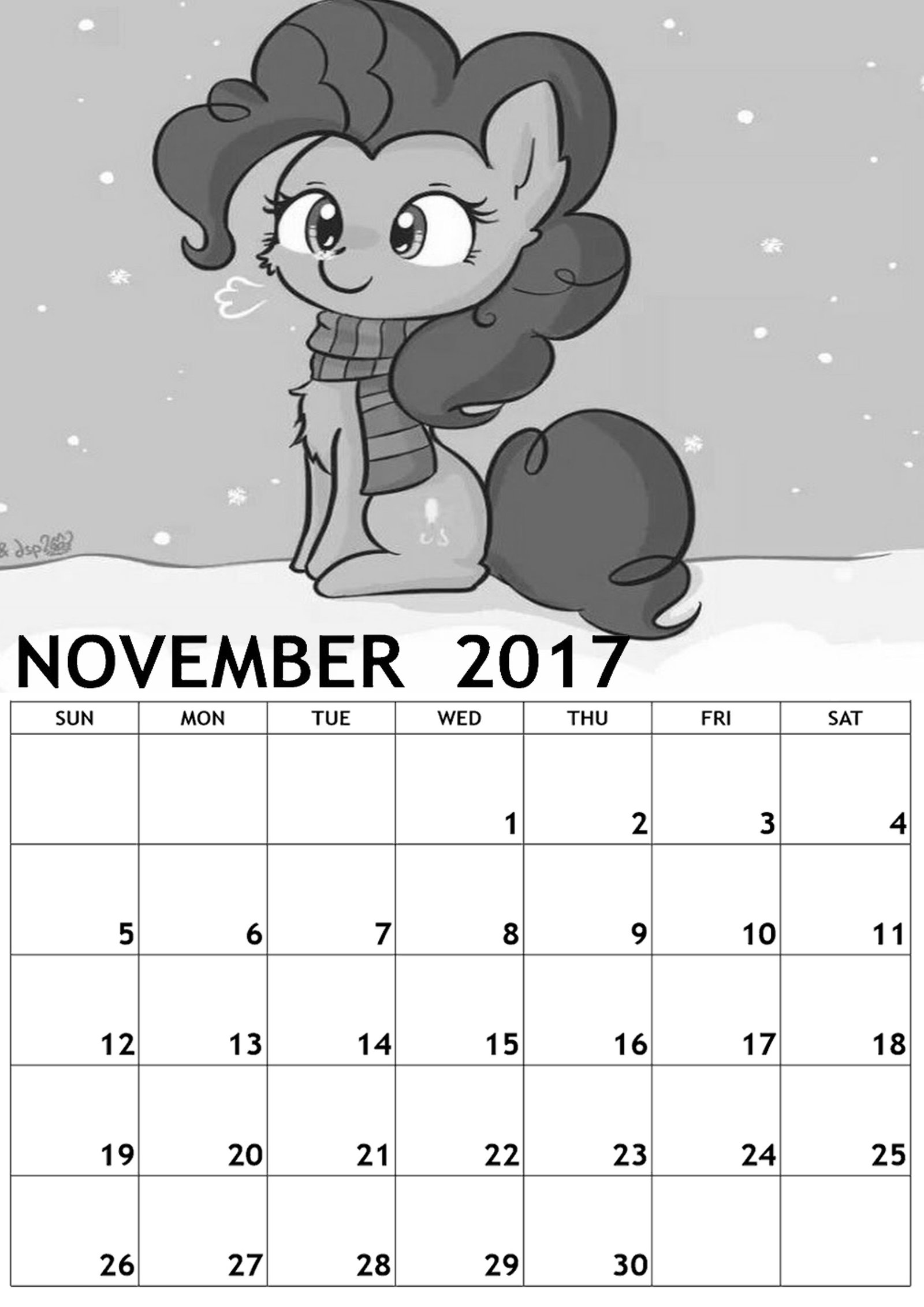 November 2017 - My, Pinkie pie, The calendar, , Longpost, My little pony