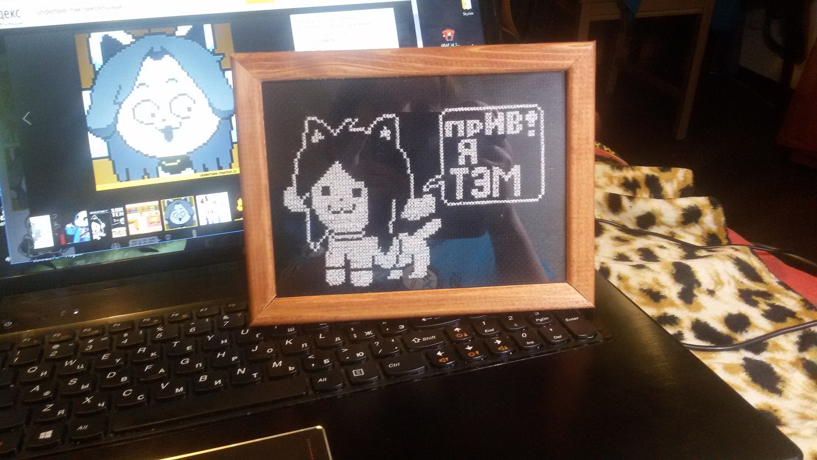 Embroidered Tam, Flowey, Sans, Frisk - My, Undertale, Needlework without process, Embroidery, Cross-stitch, Tammy, Longpost, Computer games