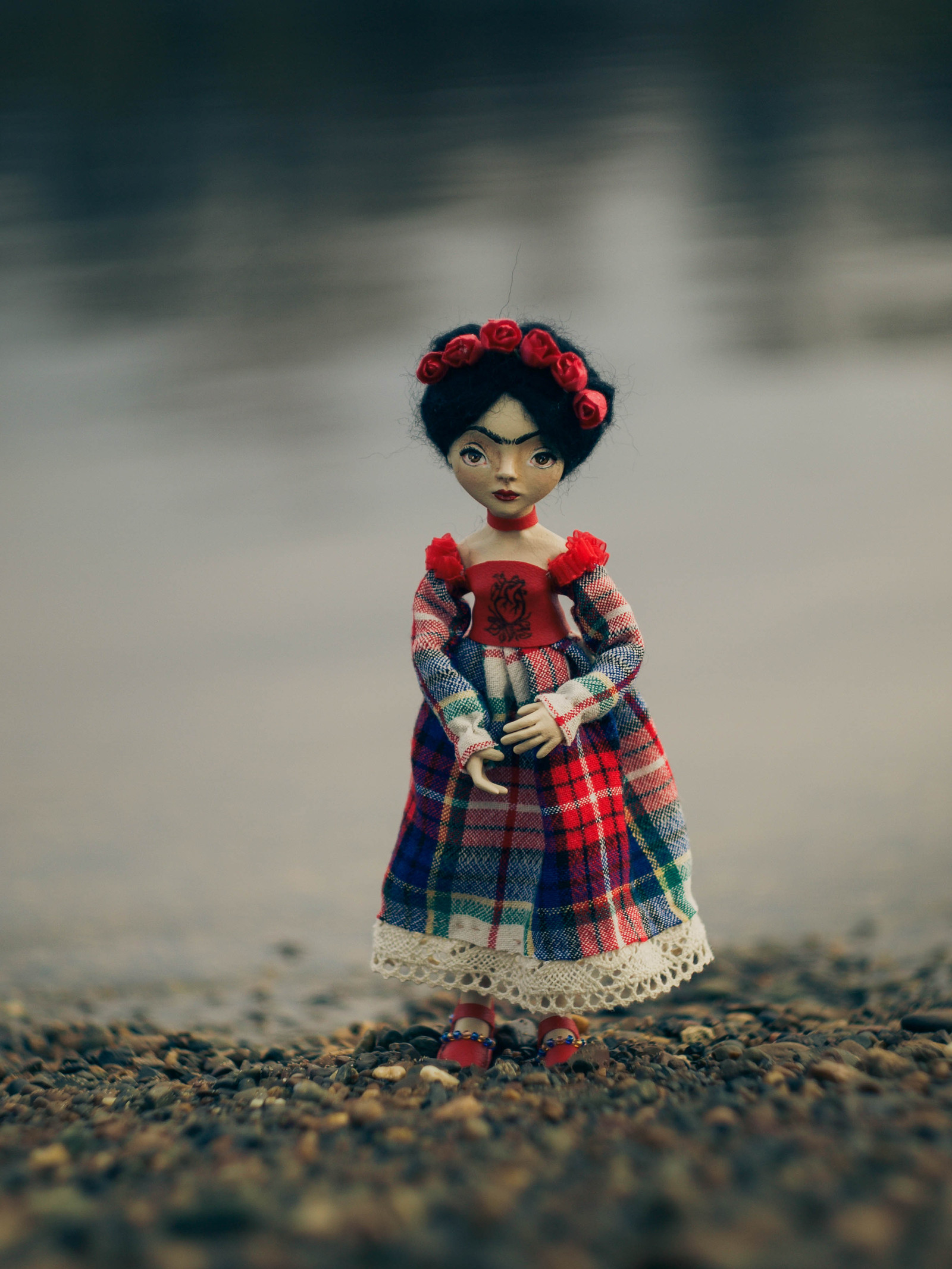 Handmade doll Frida }:-) - My, My, Art, Interesting, Frida Kahlo, FRIEDA, Doll, Creation, Presents, Longpost