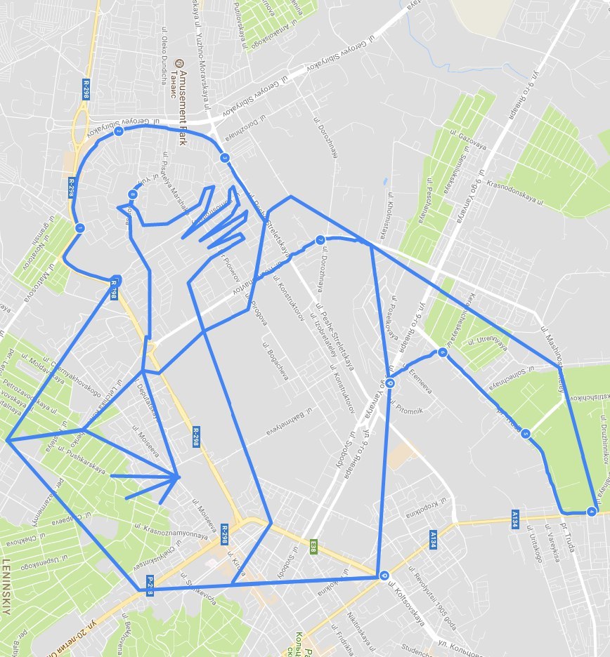 Attention flashmob! - My, , Gps, GPS tracker, Flash mob, Drawing