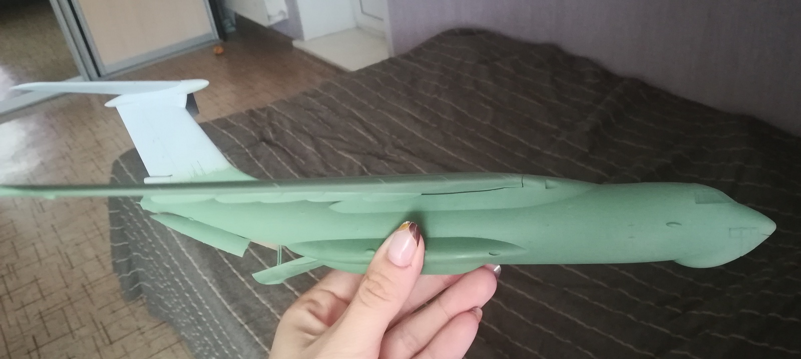 IL-76 model from Zvezda - My, Il-76MD-90A, Modeling, Aircraft modeling, Airplane, Longpost