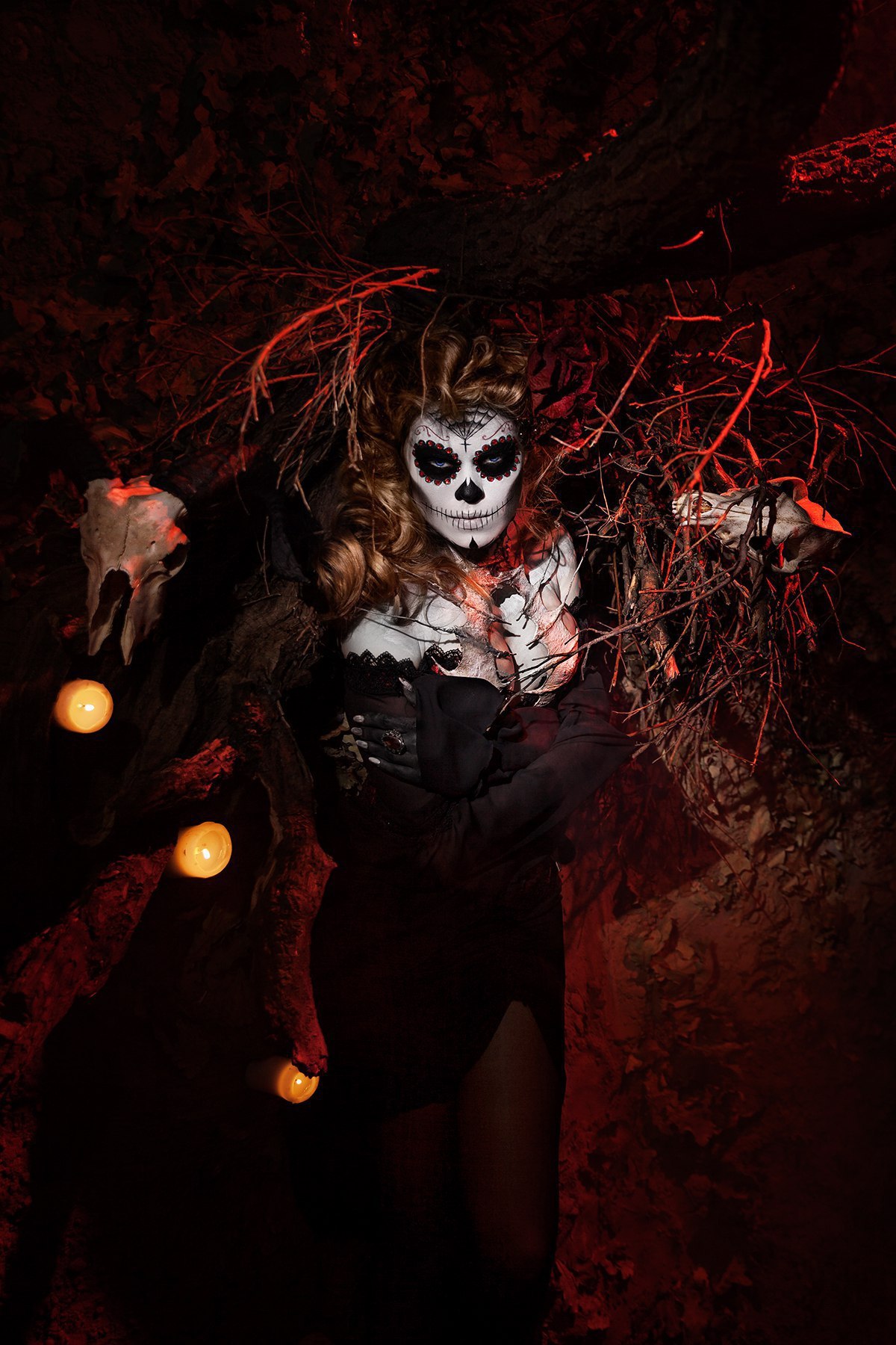 Photoshoot Da de Muertos part 2 by Elina Muller - My, The day of the Dead, Death, Ellin Muller, PHOTOSESSION, Fashion model, Cemetery, Halloween, Santa muerte, Longpost