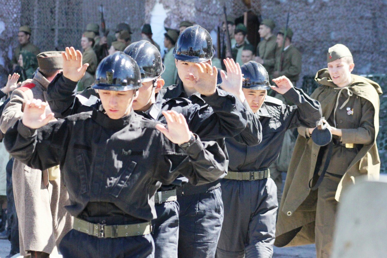 Reconstruction of the capture of the Reichstag in Karaganda - May 9, Historical reconstruction, Longpost, May 9 - Victory Day