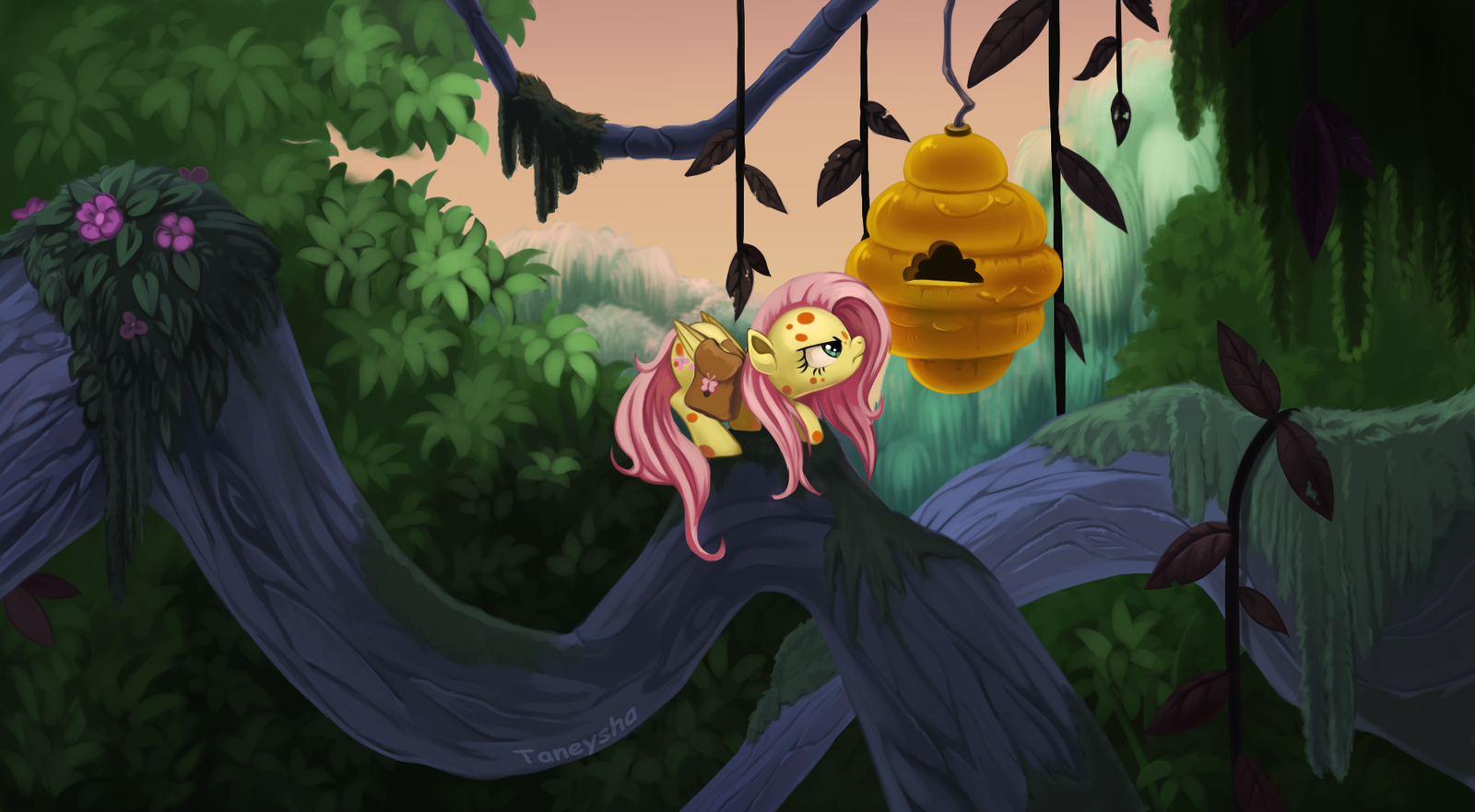 Fluttershy and bees - My Little Pony, PonyArt, Fluttershy, MLP Season 7, Taneysha