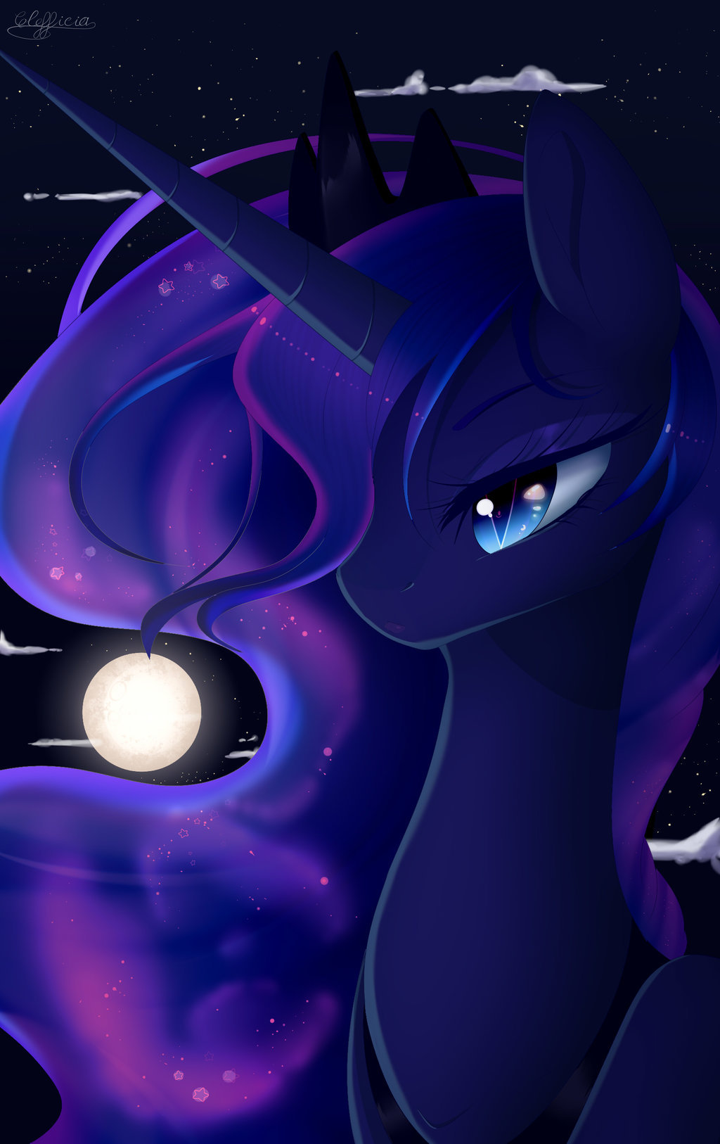 Moony by Clefficia - My little pony, Princess luna, 