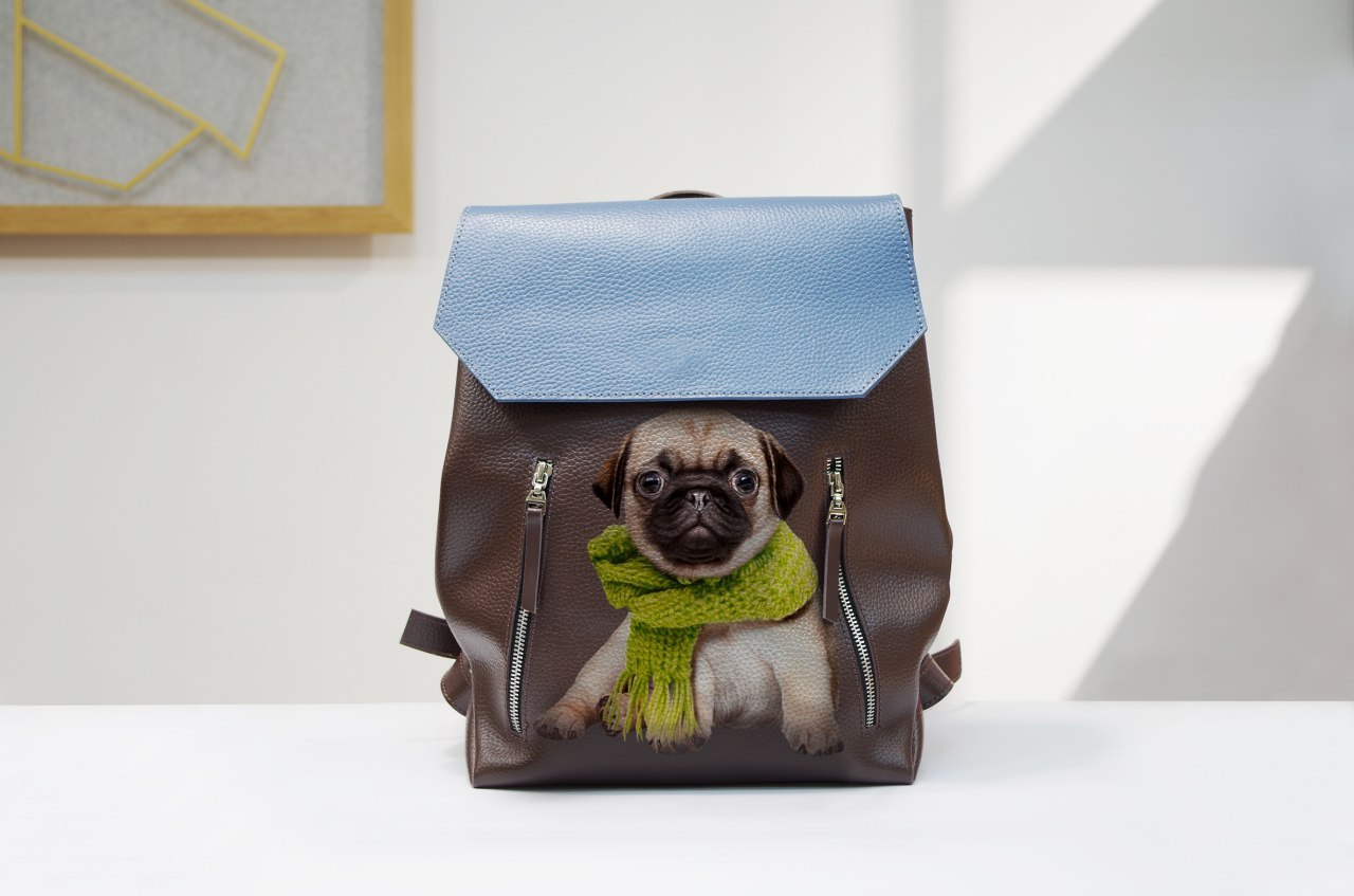 Backpacks with drawings - My, Needlework without process, Backpack, Handmade, Dog lovers, Dog, Acrylic, , Longpost