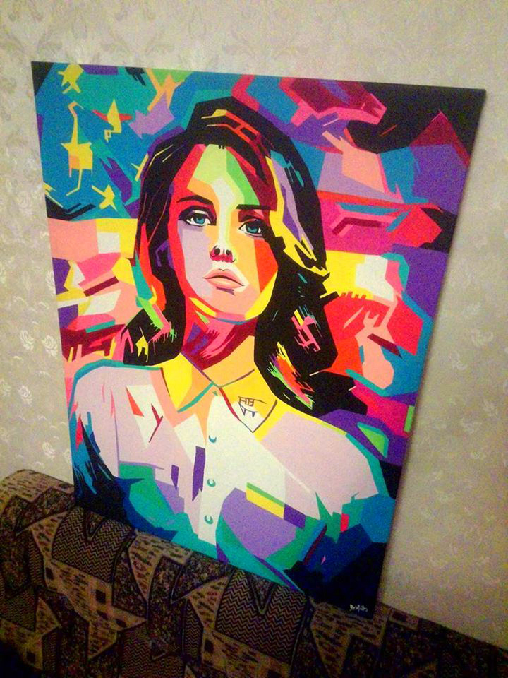 Lana Del Rey. - My, Lana del rey, Longpost, Painting