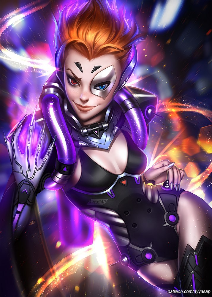 -Ну что сказать, мне повезло с генами... - Blizzard, Overwatch, Moira, Арт