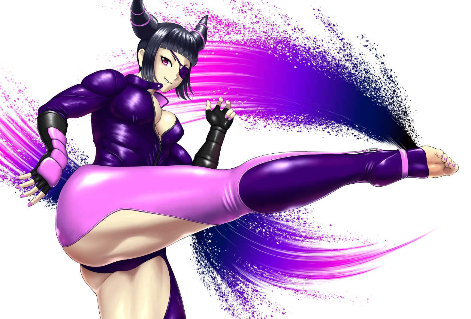 Juri han - NSFW, Art, Strong girl, Sports girls, Street fighter, Juri han, Anime art, Anime, Bikini, Longpost