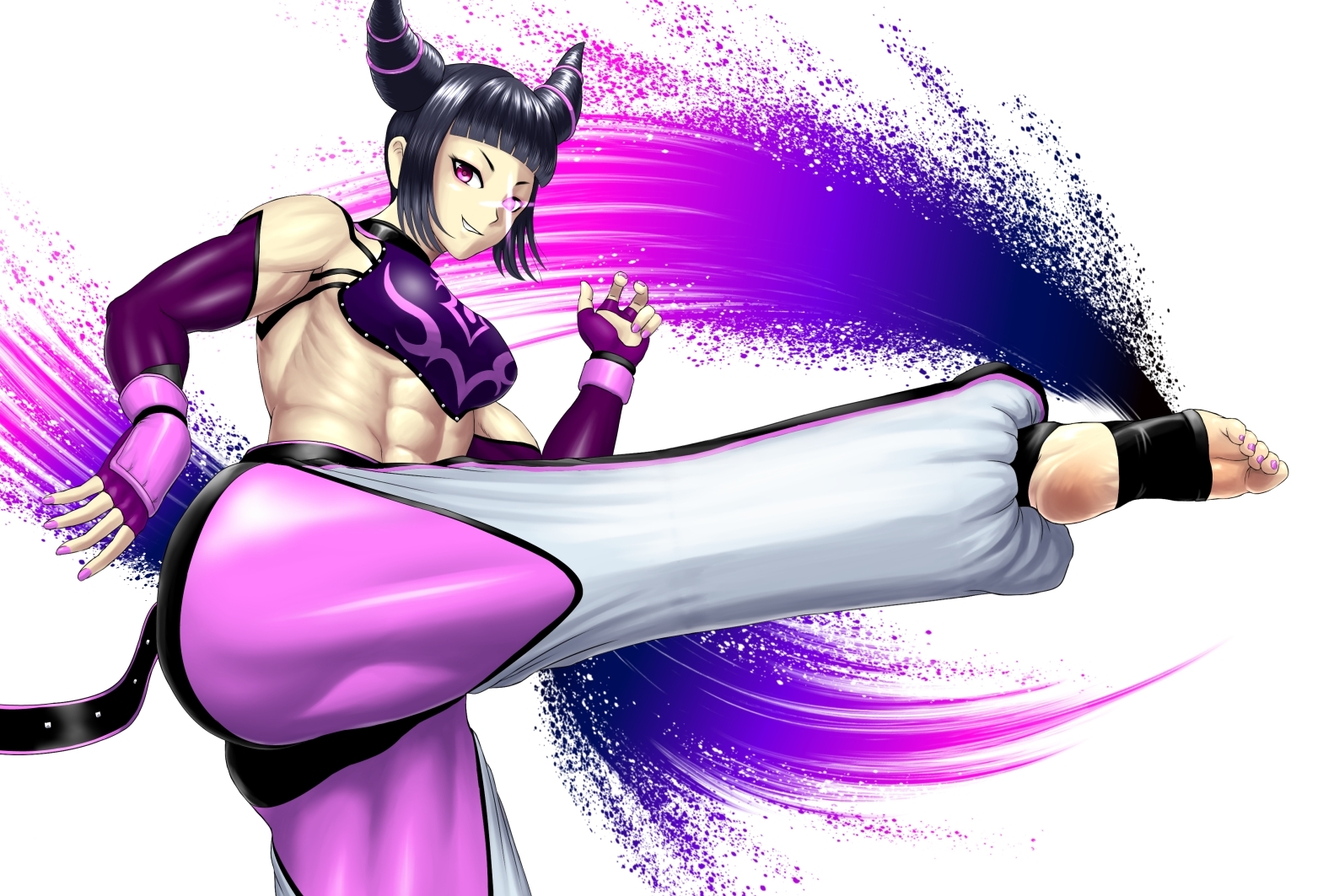 Juri han - NSFW, Art, Strong girl, Sports girls, Street fighter, Juri han, Anime art, Anime, Bikini, Longpost