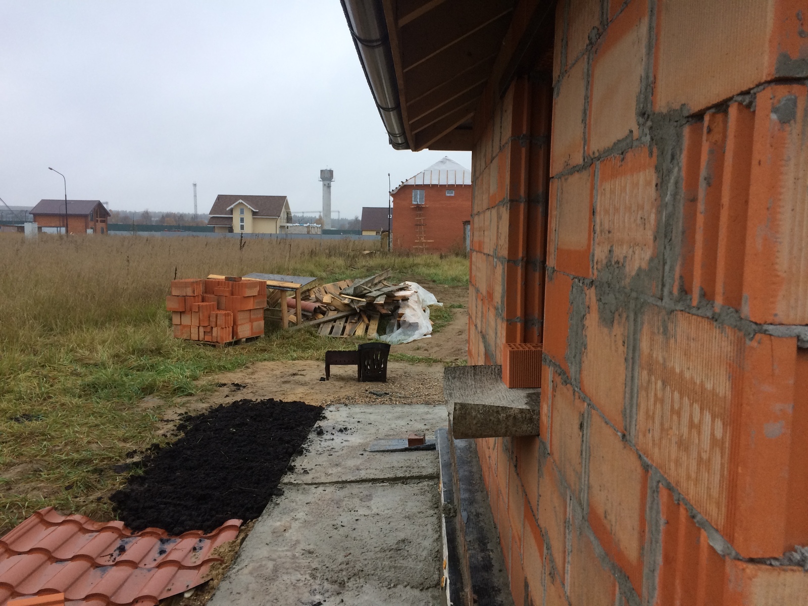 Brick bath 7x5 on their own for 300,000 rubles. - My, Building, , Bath, , Roof, Longpost