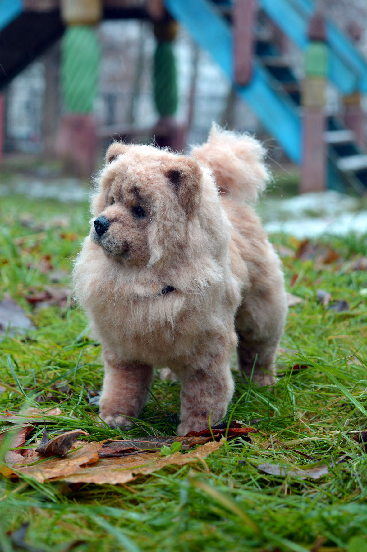 Wool chow chow - My, Wool, Wallow, Needlework without process, Chow Chow, Dog, Toys, Longpost