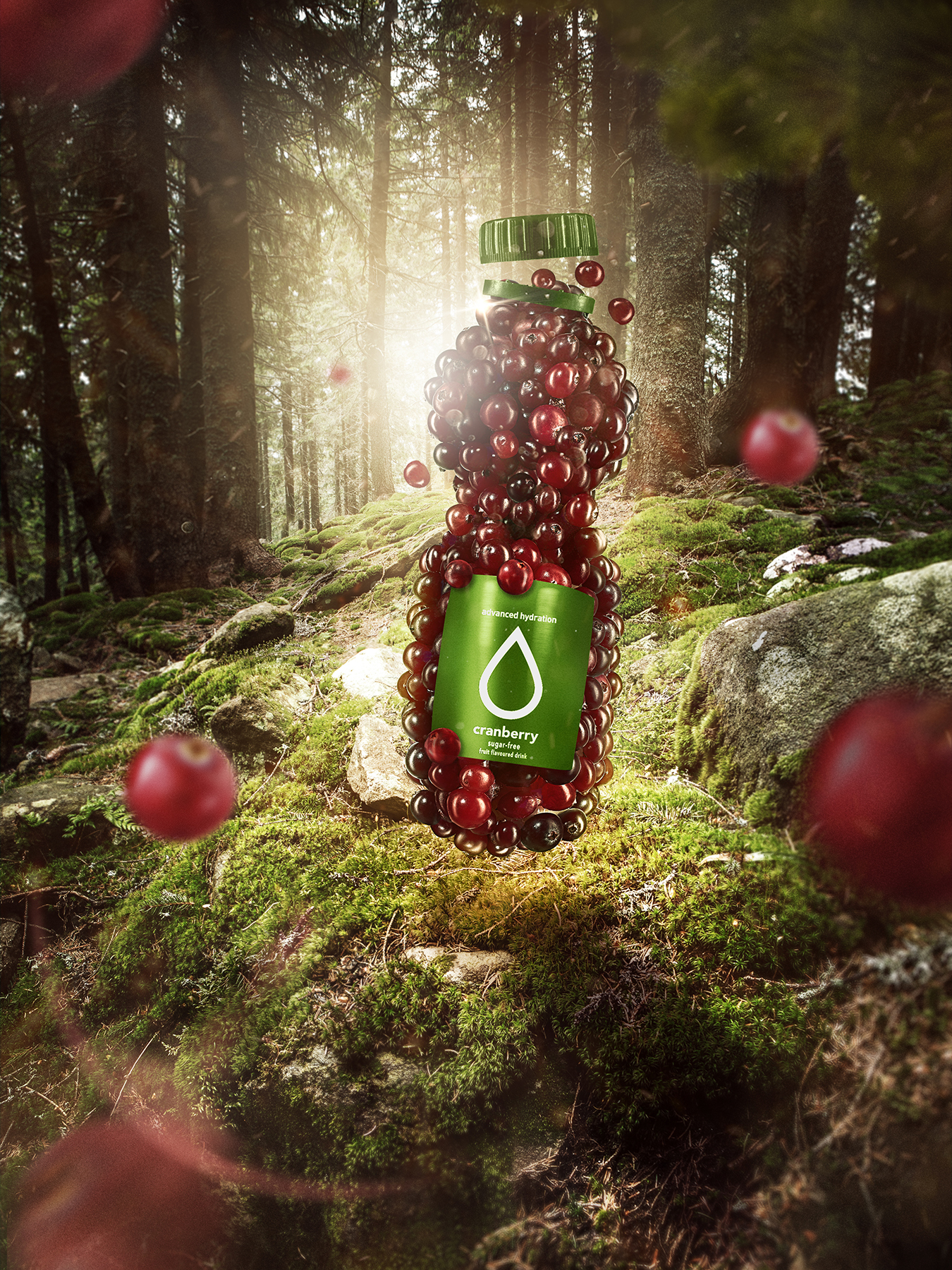 Advertising for Cranberry Juice - My, The photo, Photoshop master, Retouch, Advertising, GIF, Longpost