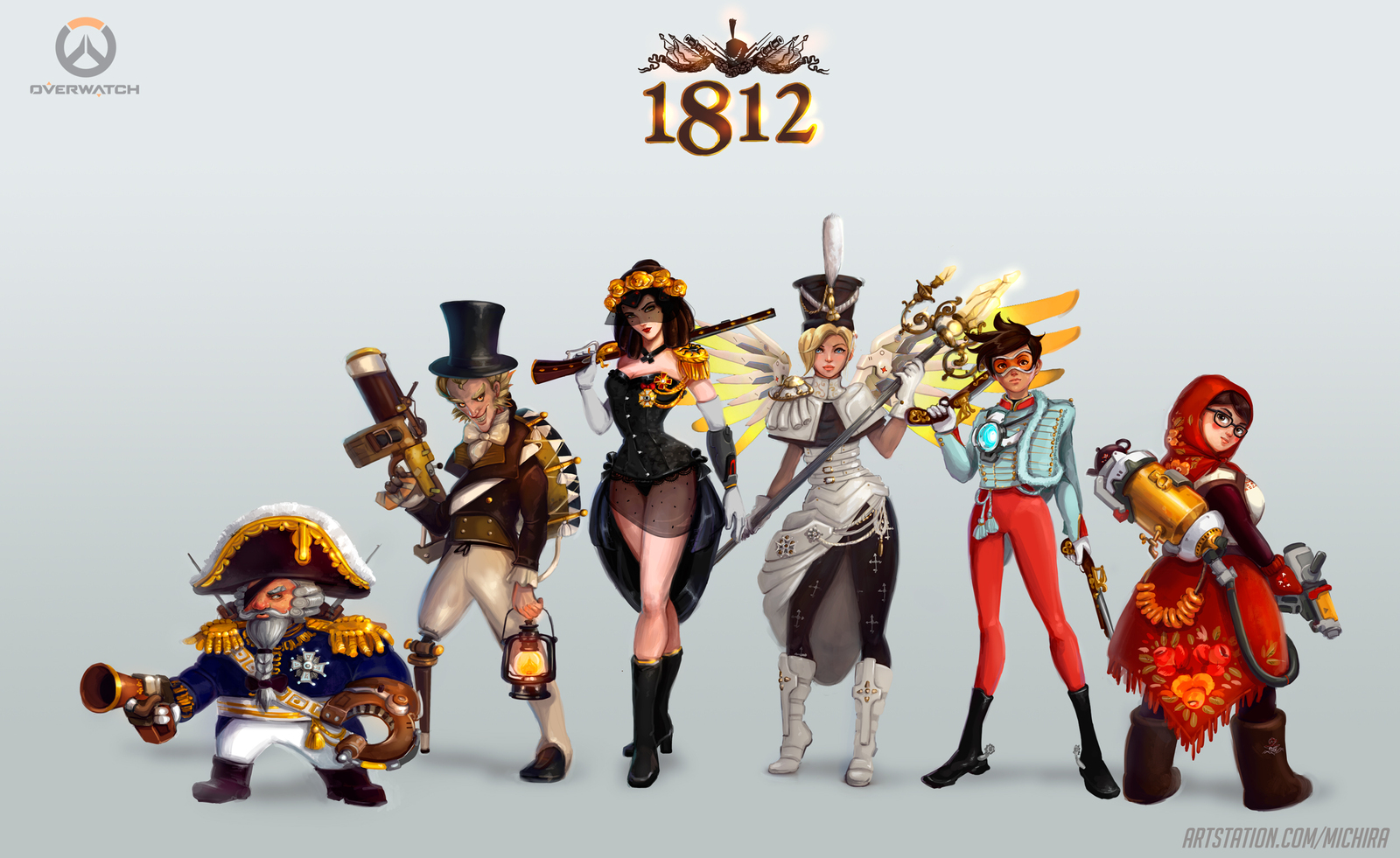 New skins for Overwatch - 1812 - My, Overwatch, Mercy, Widowmaker, Tracer, Torbjorn, Mei, , Longpost