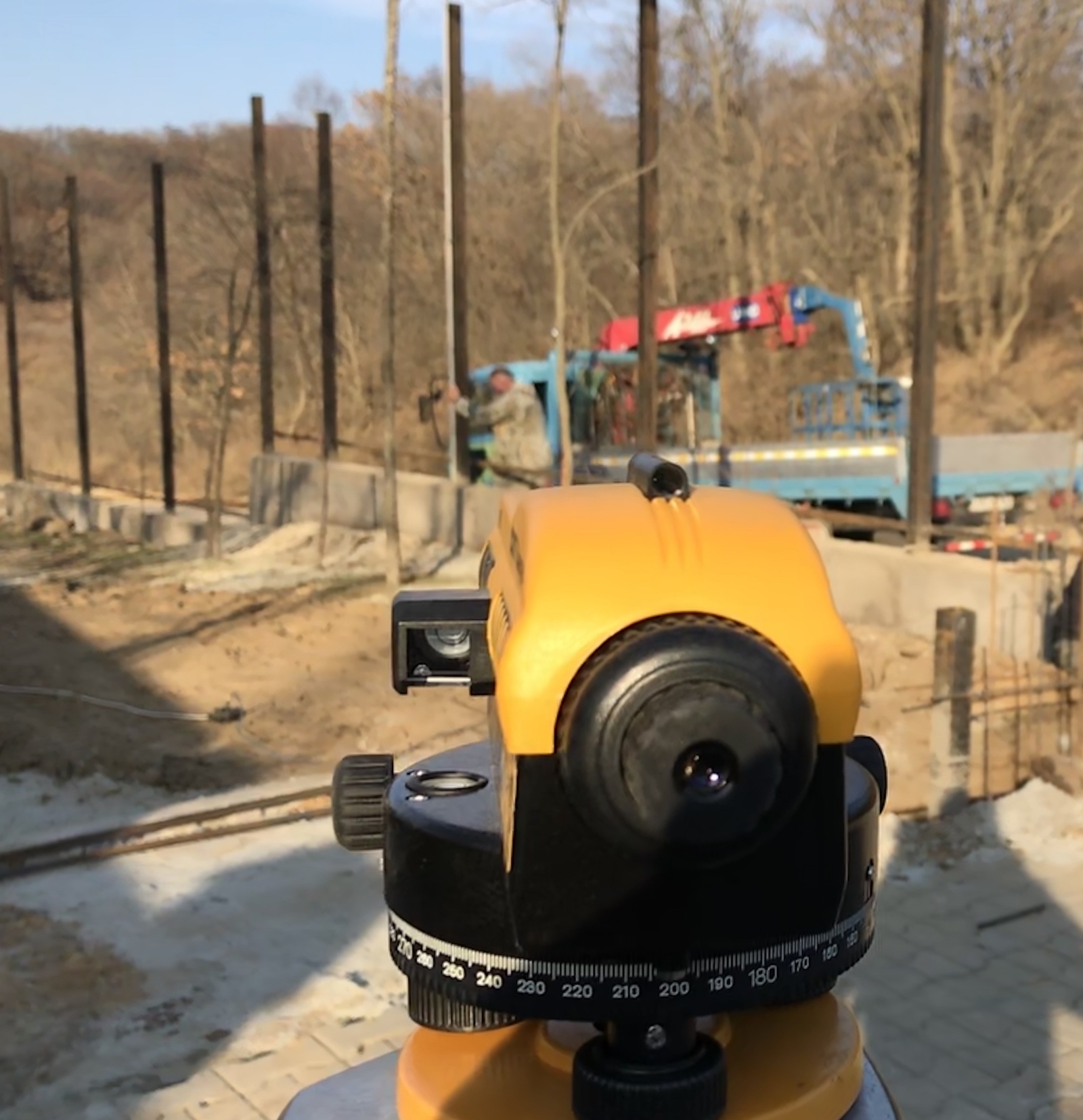 We make brick pillars for the fence from shit and sticks. - My, Fence, Industrial alpinism, Work, Dog, Longpost