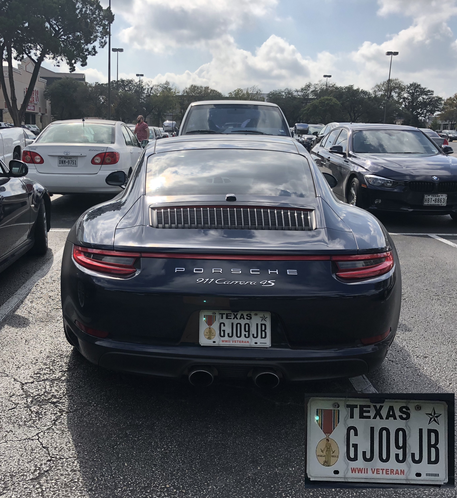 Veteran of World War II on Porsche. - My, Porsche, Veterans, Quality