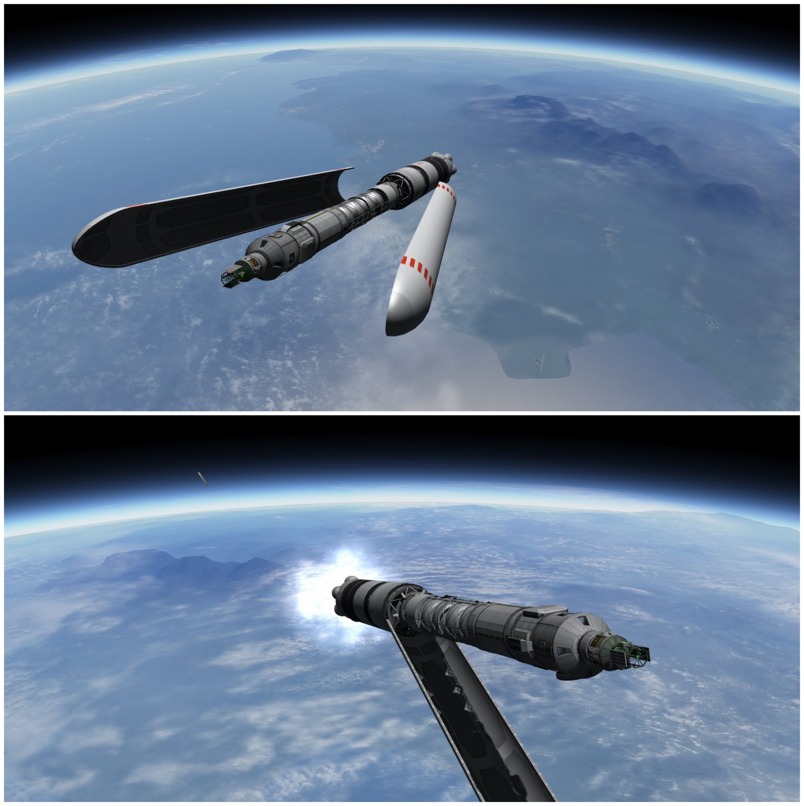 [Kerbal Space Program] Nyx Interplanetary Ship. Part 1. Assembly and installation in orbit. - My, Kerbal space program, Games, Space, Longpost