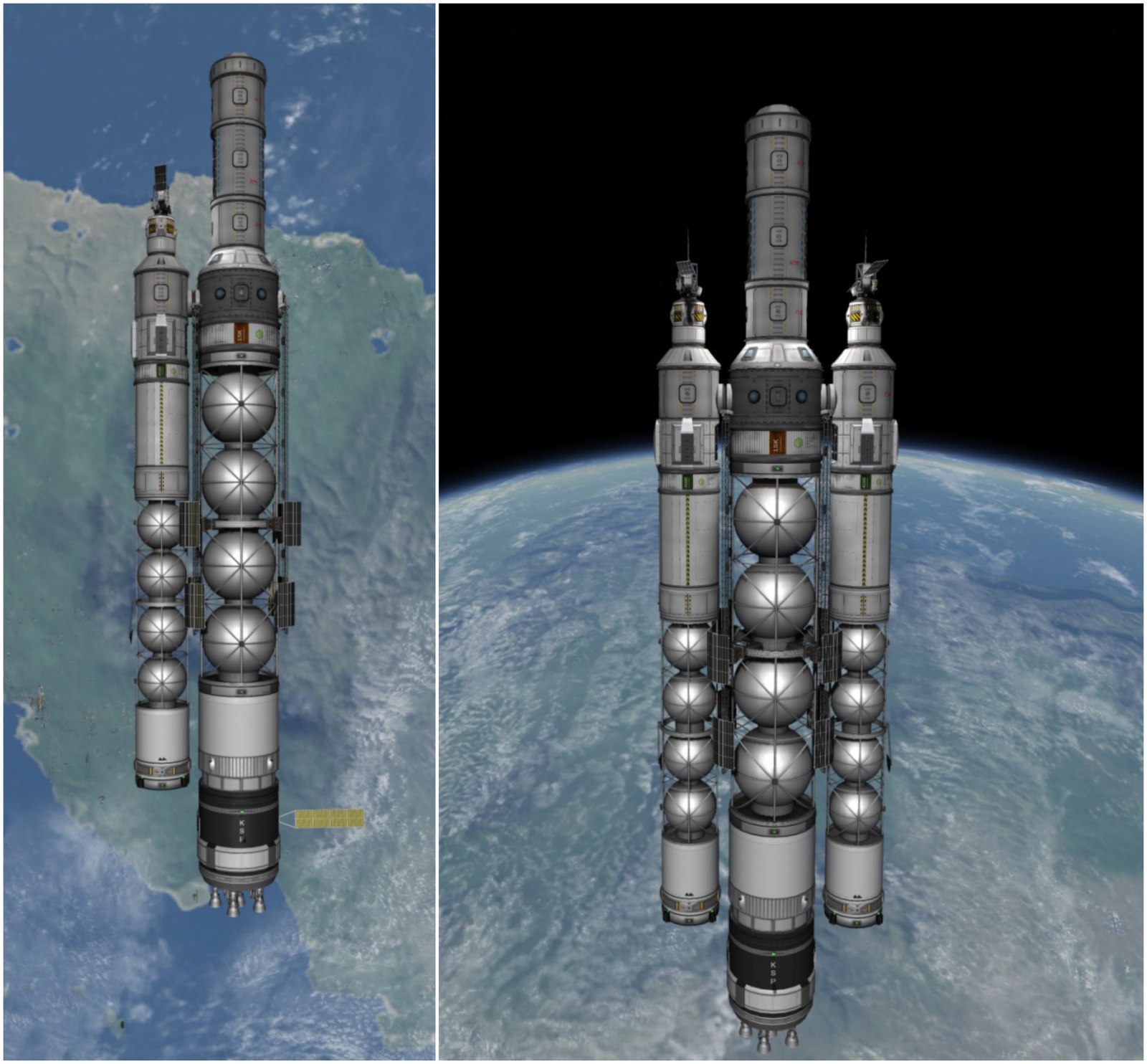 [Kerbal Space Program] Nyx Interplanetary Ship. Part 1. Assembly and installation in orbit. - My, Kerbal space program, Games, Space, Longpost